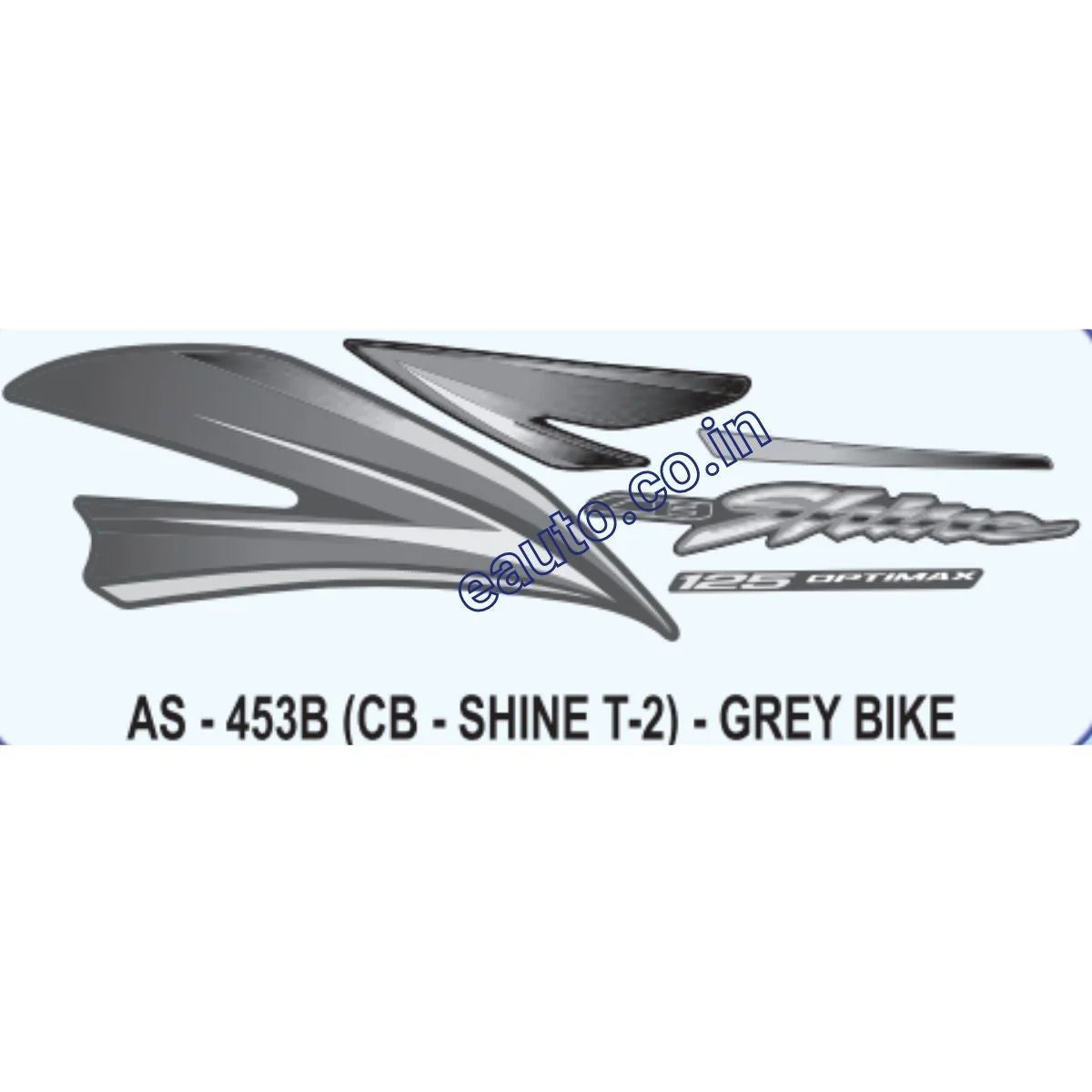 Graphics Sticker Set for Honda CB Shine | Type 2 | Grey Vehicle | Both Sides