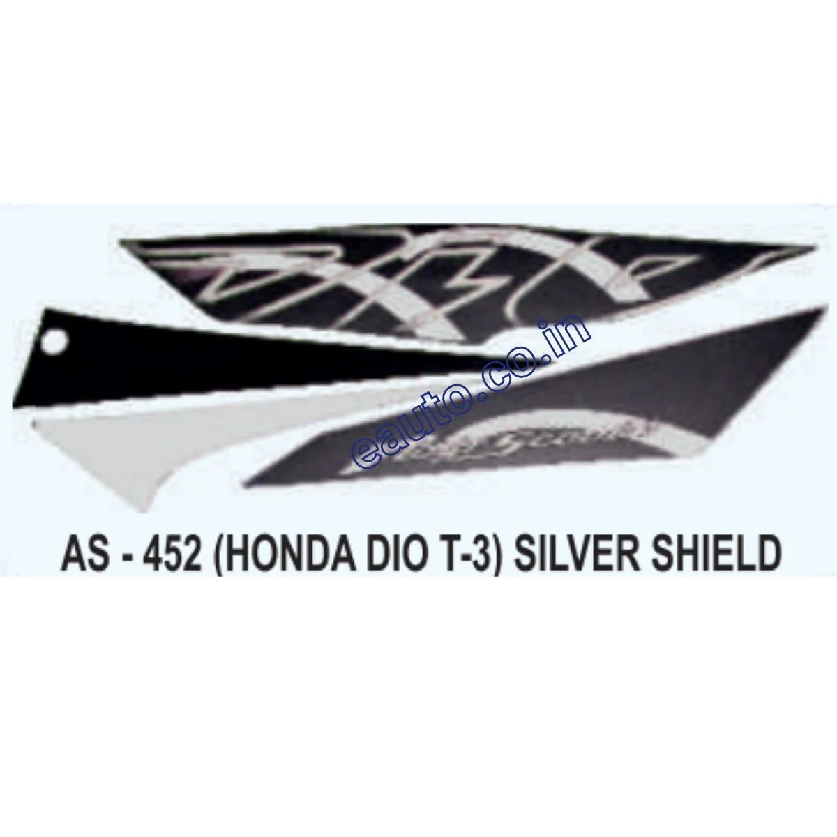 Graphics Sticker Set for Honda Dio | Type 3 | Silver Sticker | Both Sides
