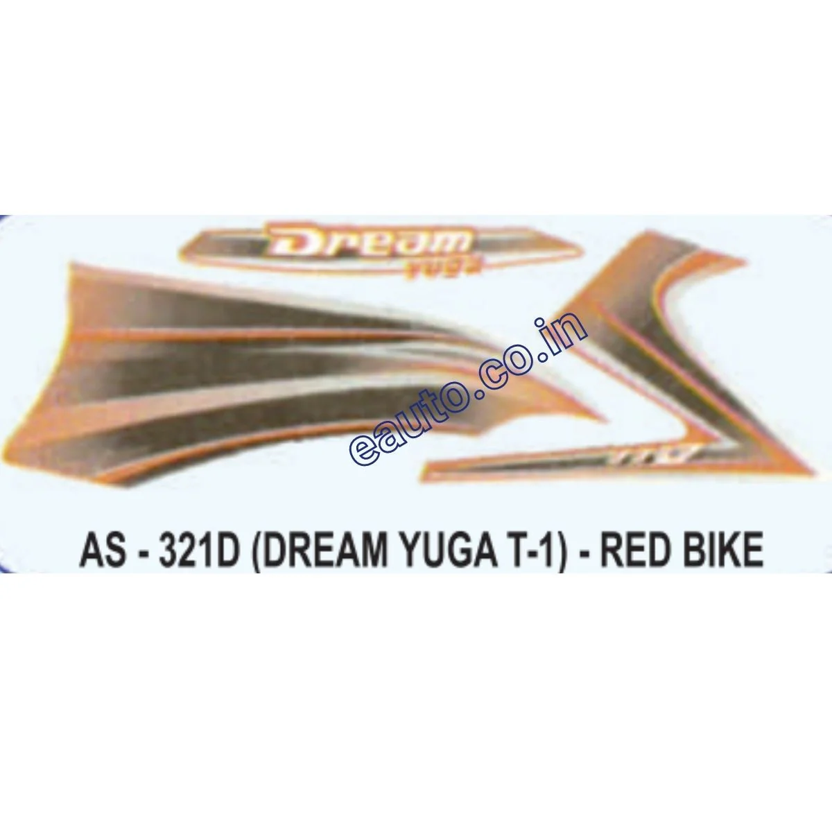 Graphics Sticker Set for Honda Dream Yuga 110 | Type 1 | Red Vehicle | Both Sides
