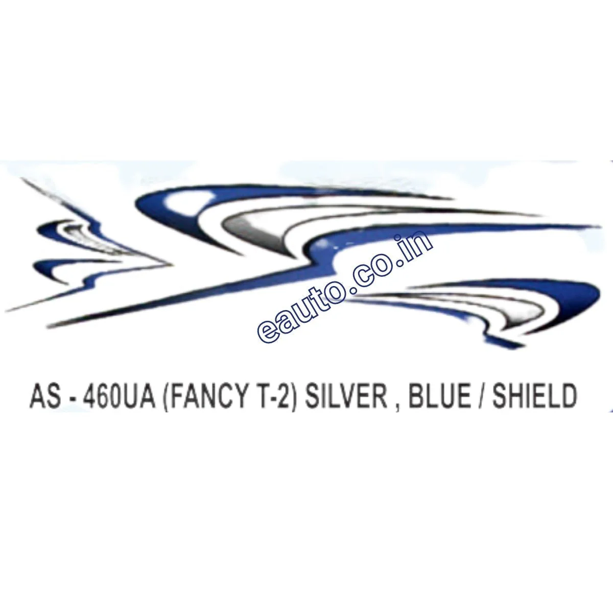 Graphics Sticker Set for Honda Fancy | Type 2 | SIlver & Blue Sticker | Both Sides