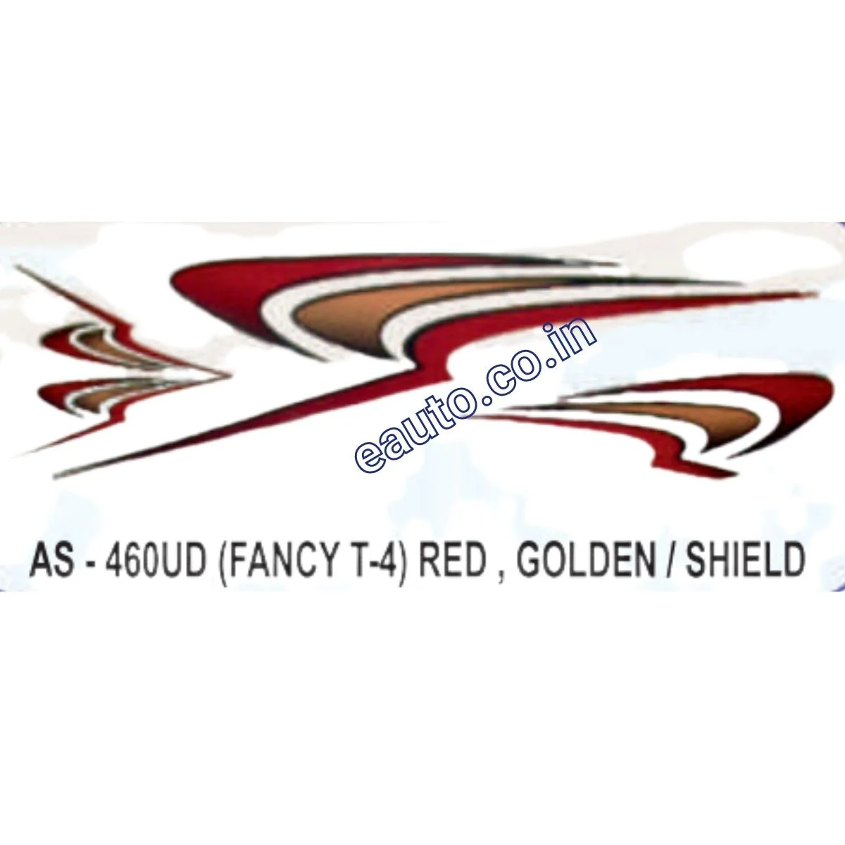 Graphics Sticker Set for Honda Fancy | Type 4 | Red & Golden Sticker | Both Sides