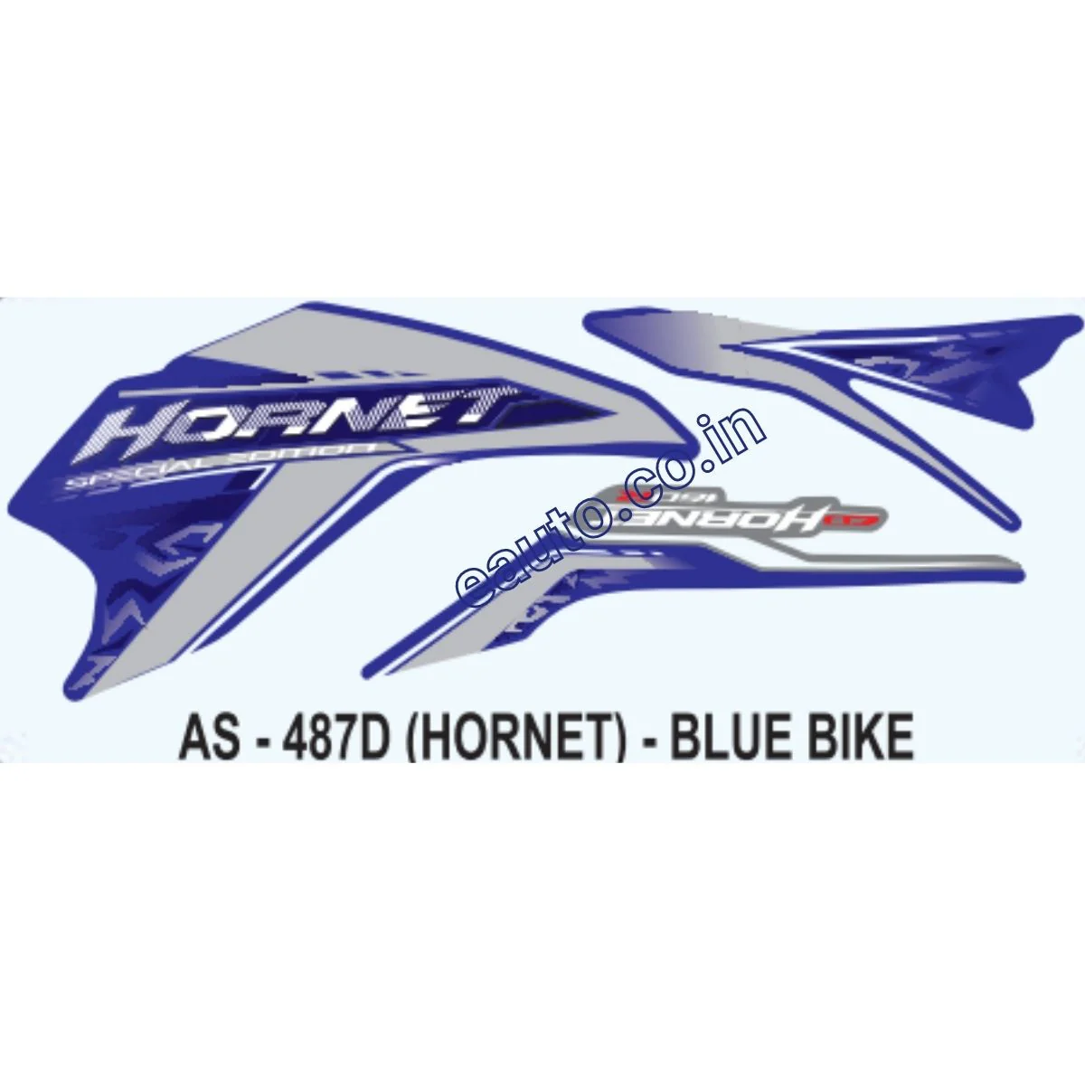 Graphics Sticker Set for Honda Hornet | Blue Vehicle | Both Sides