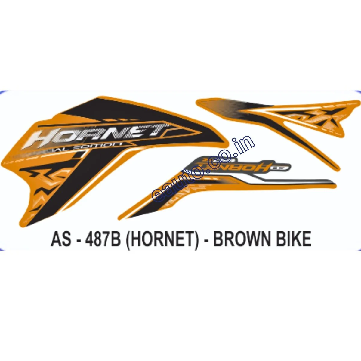 Graphics Sticker Set for Honda Hornet | Brown Vehicle | Both Sides
