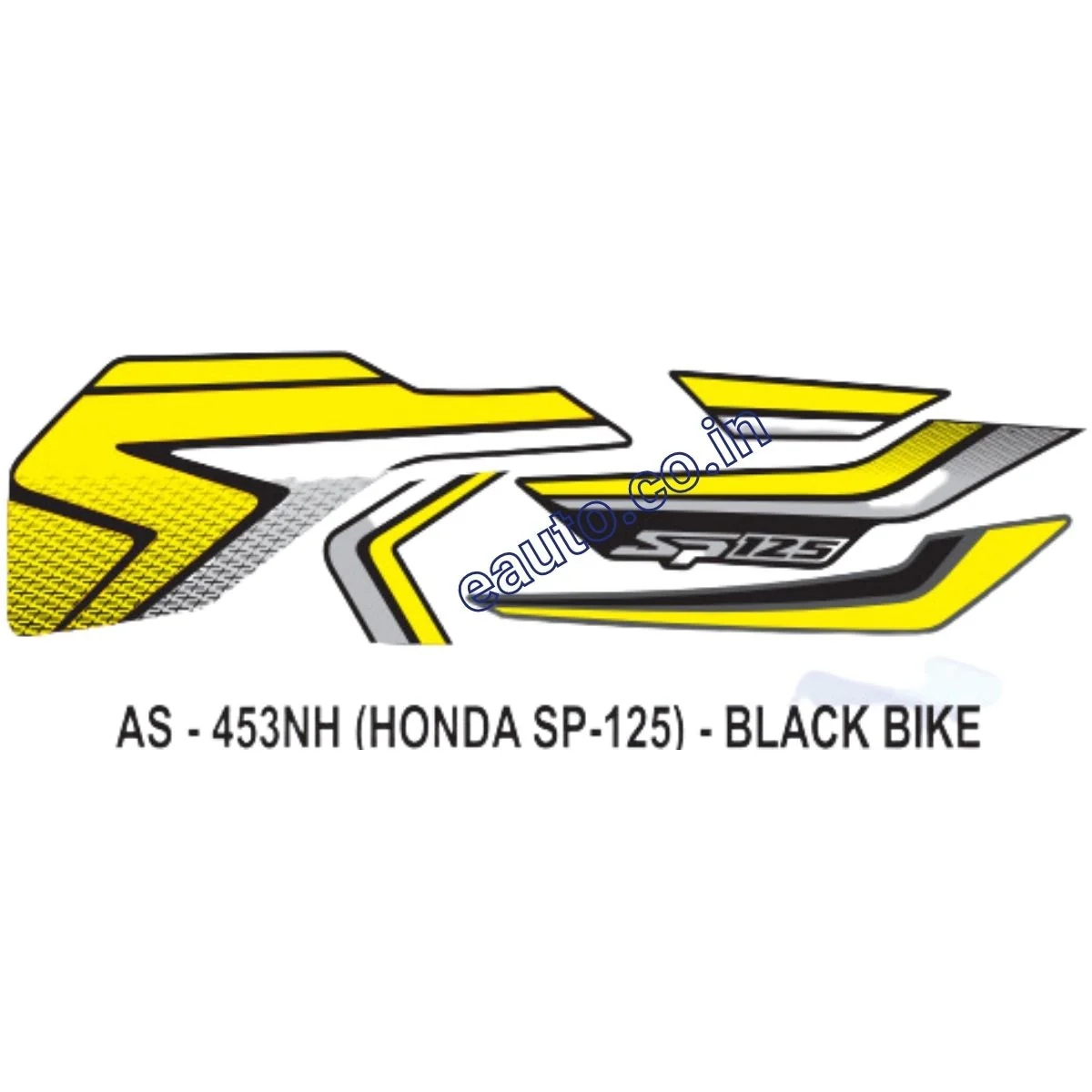 Graphics Sticker Set for Honda SP 125 | Black Vehicle | Both Sides