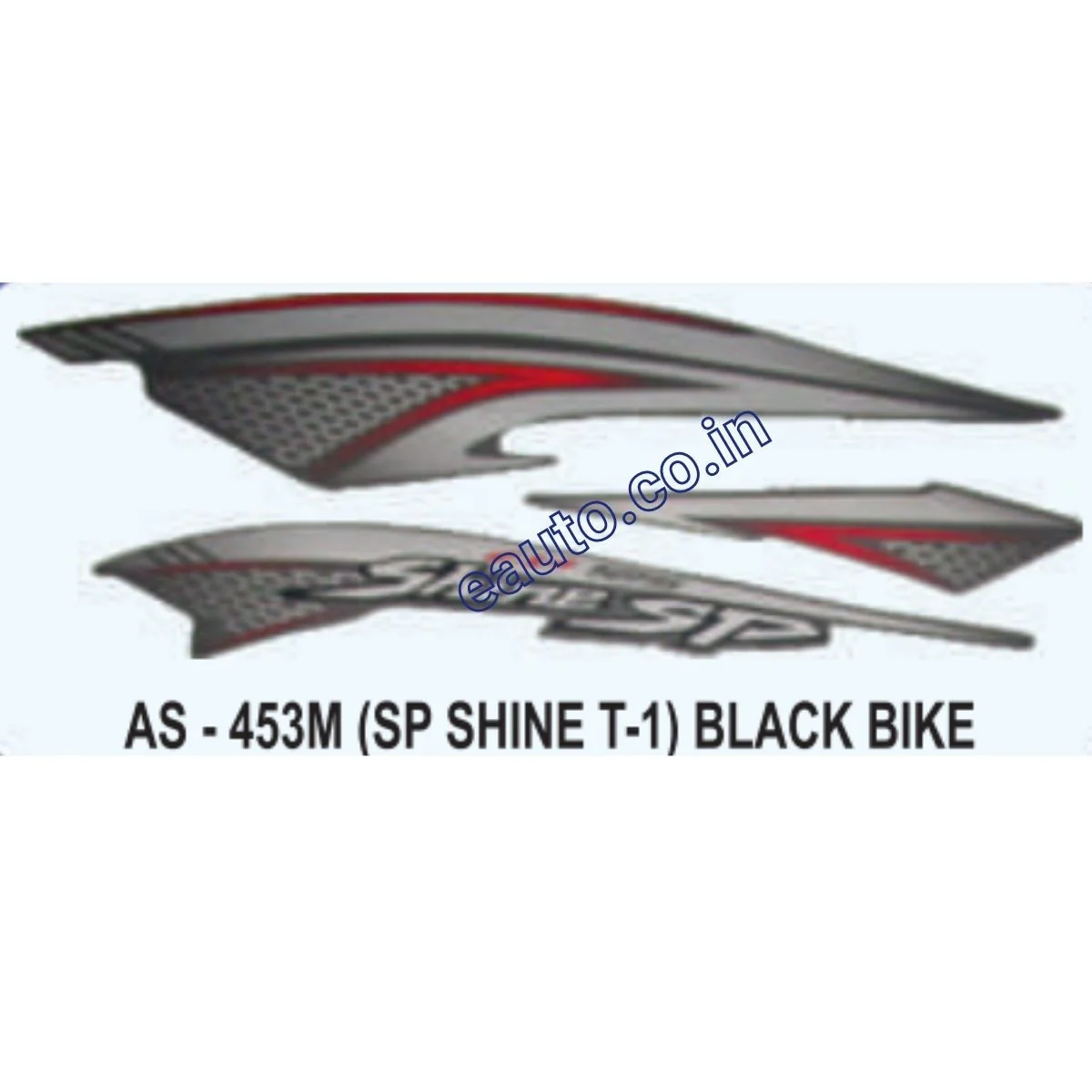 Graphics Sticker Set for Honda SP Shine | Type 1 | Black Vehicle | Both Sides