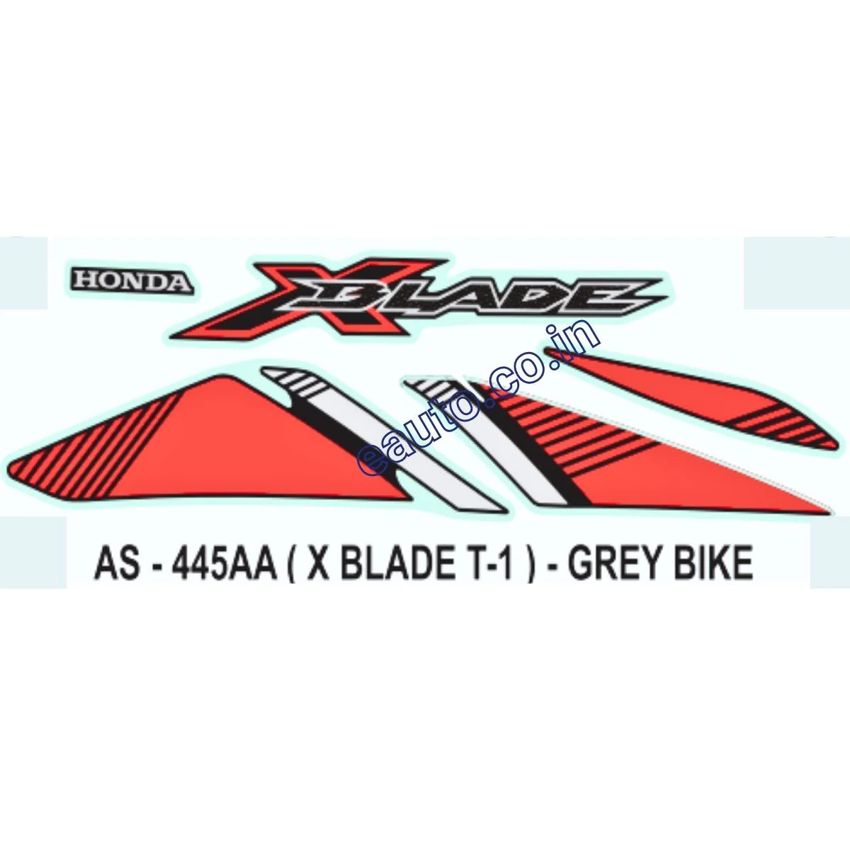 Graphics Sticker Set for Honda X Blade | Type 1 | Grey Vehicle | Both Sides