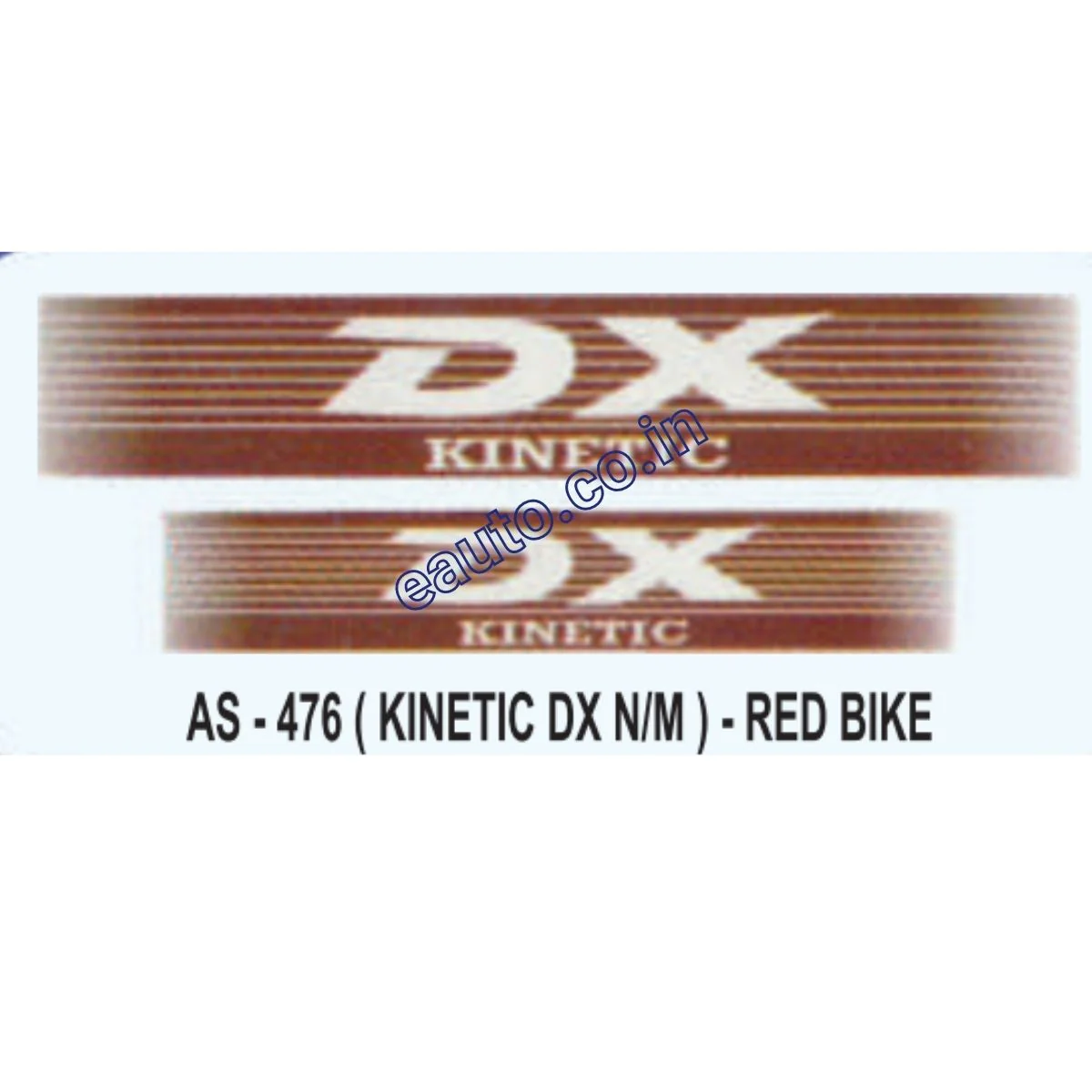 Graphics Sticker Set for Kinetic DX | New Model | Red Vehicle | Both Sides