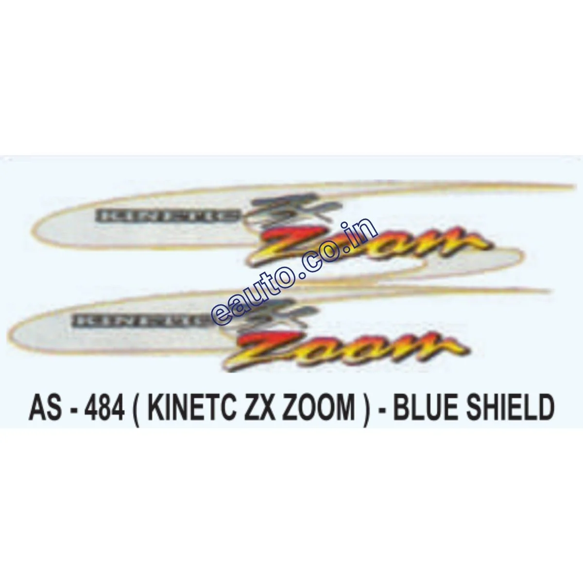 Graphics Sticker Set for Kinetic ZX Zoom | Blue Vehicle | Both Sides