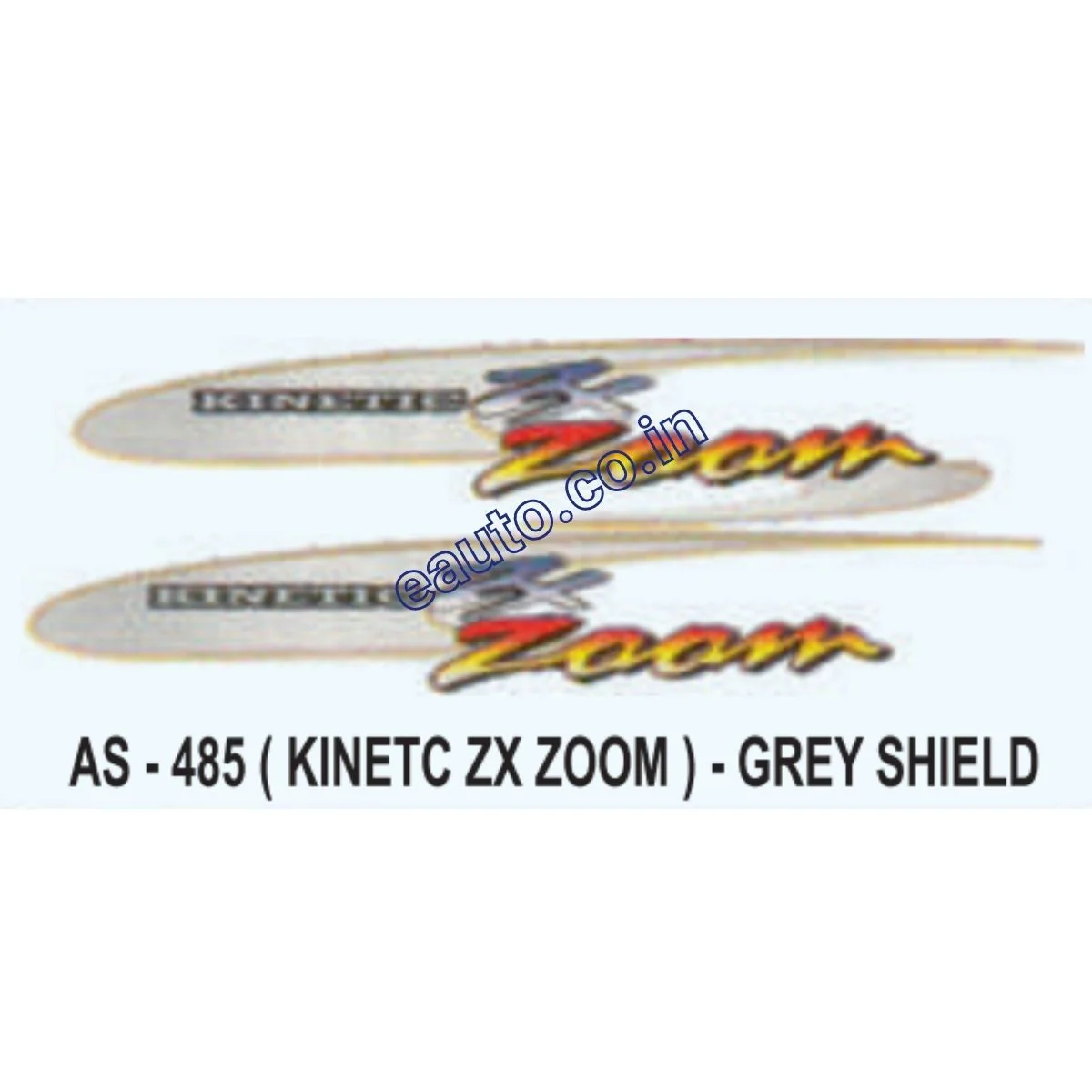 Graphics Sticker Set for Kinetic ZX Zoom | Grey Vehicle | Both Sides