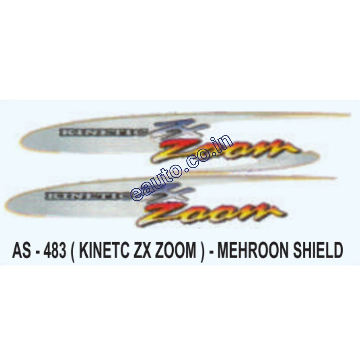 Graphics Sticker Set for Kinetic ZX Zoom | Mehroon Vehicle | Both Sides