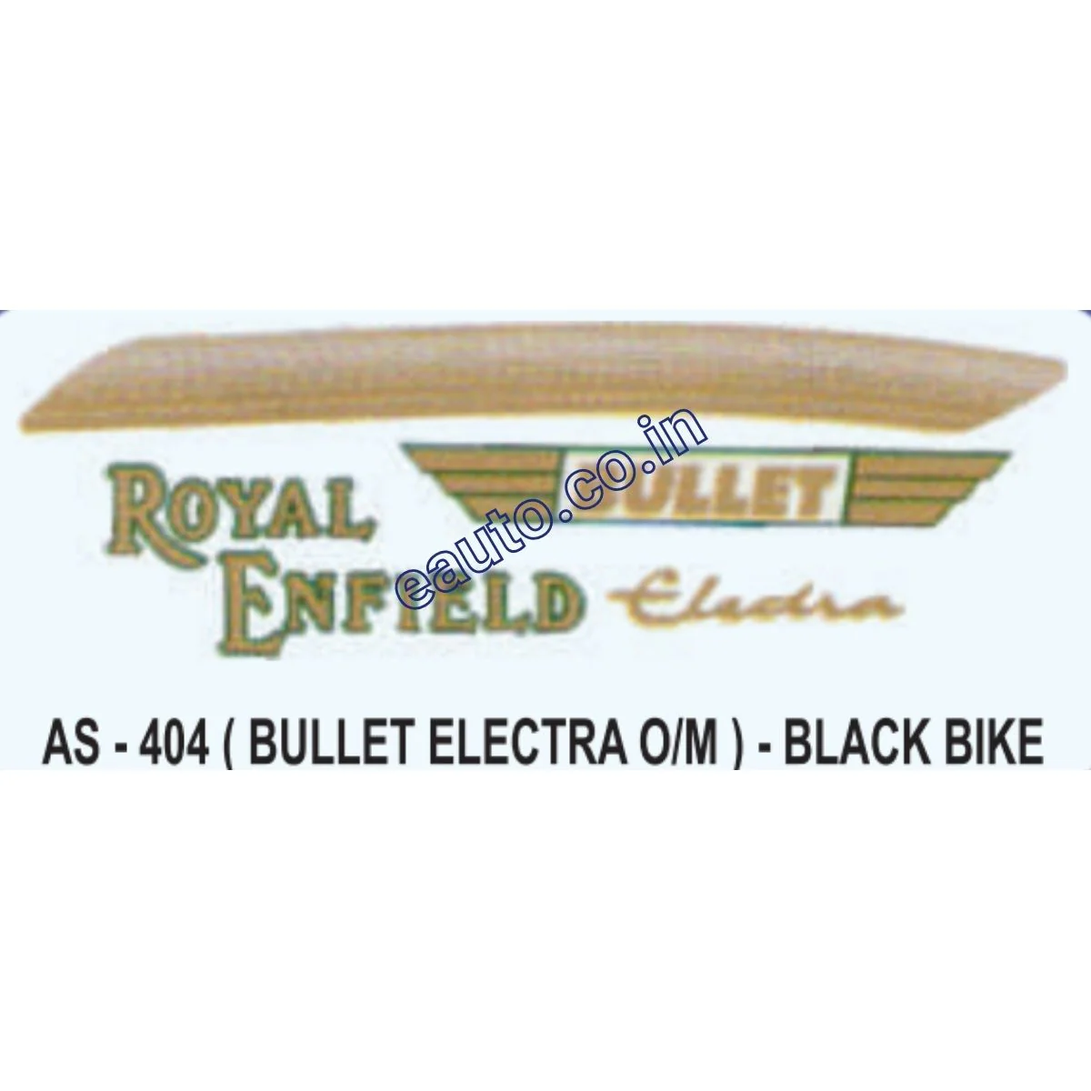 Graphics Sticker Set for Royal Enfield Bullet Electra | Old Model | Black Vehicle | Both Sides