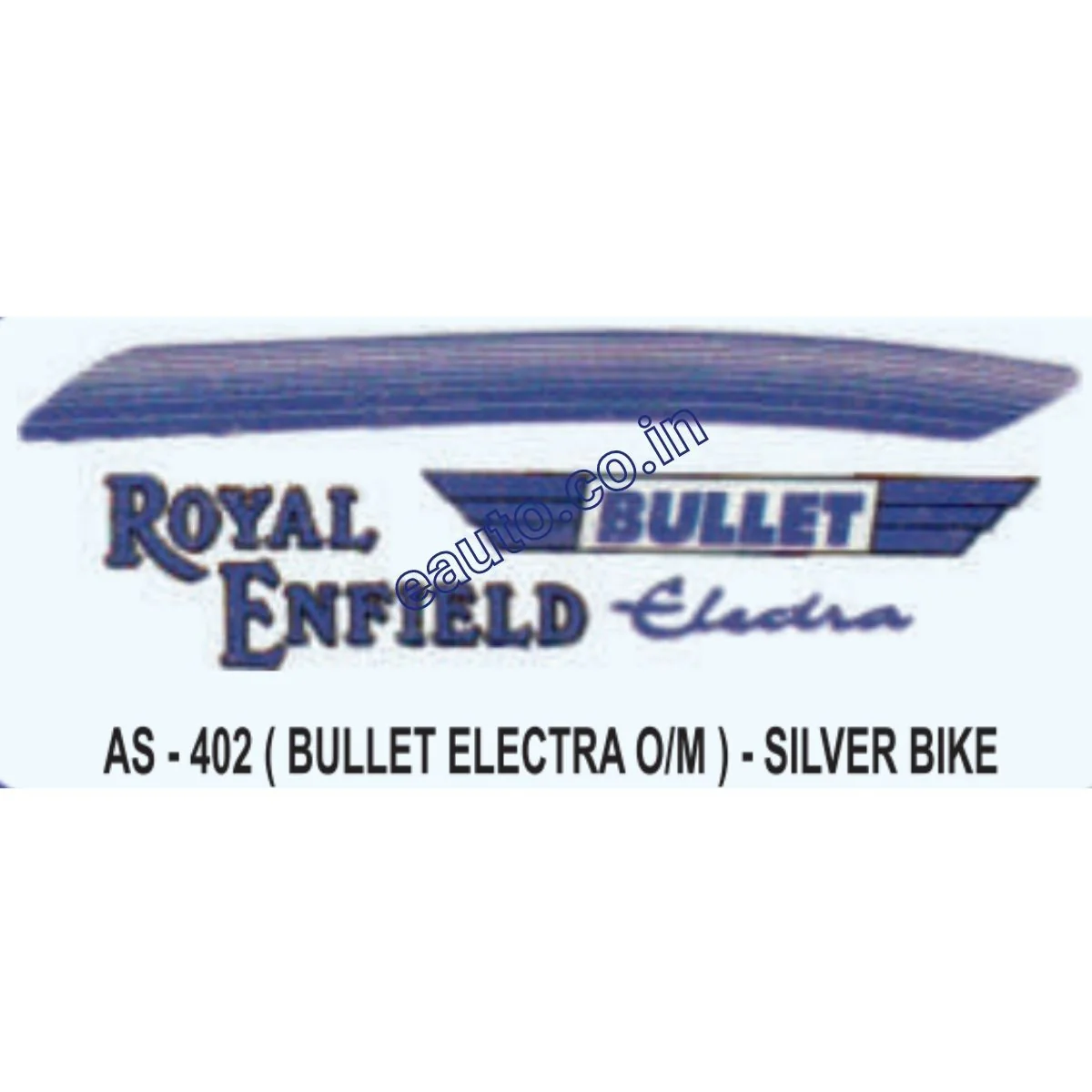 Graphics Sticker Set for Royal Enfield Bullet Electra | Old Model | Silver Vehicle | Both Sides