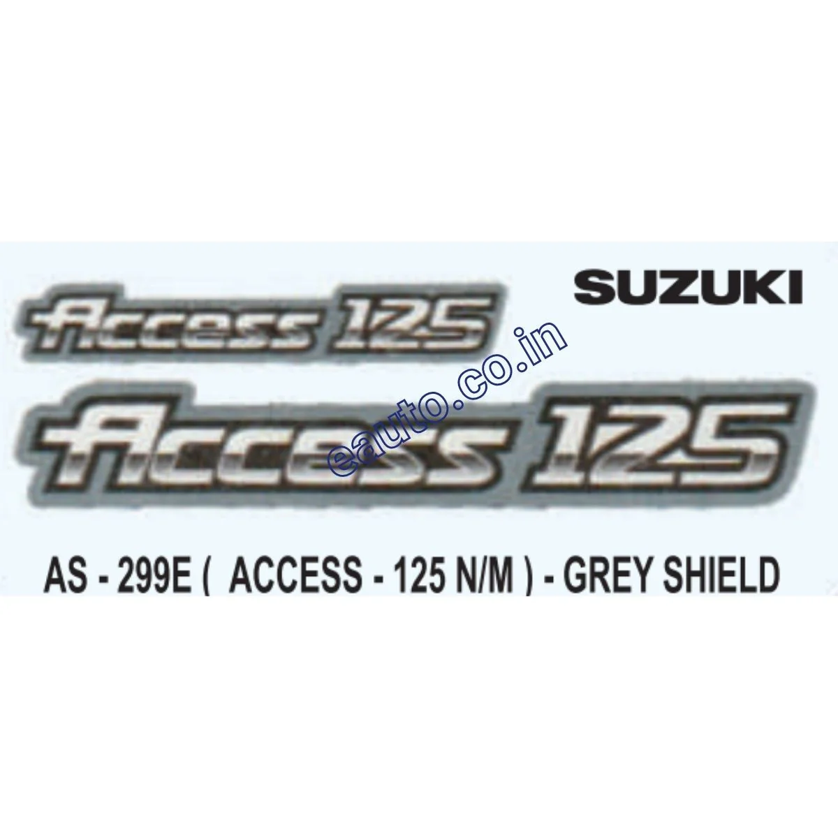 Graphics Sticker Set for Suzuki Access 125 | New Model | Grey Shield Sticker | Both Sides