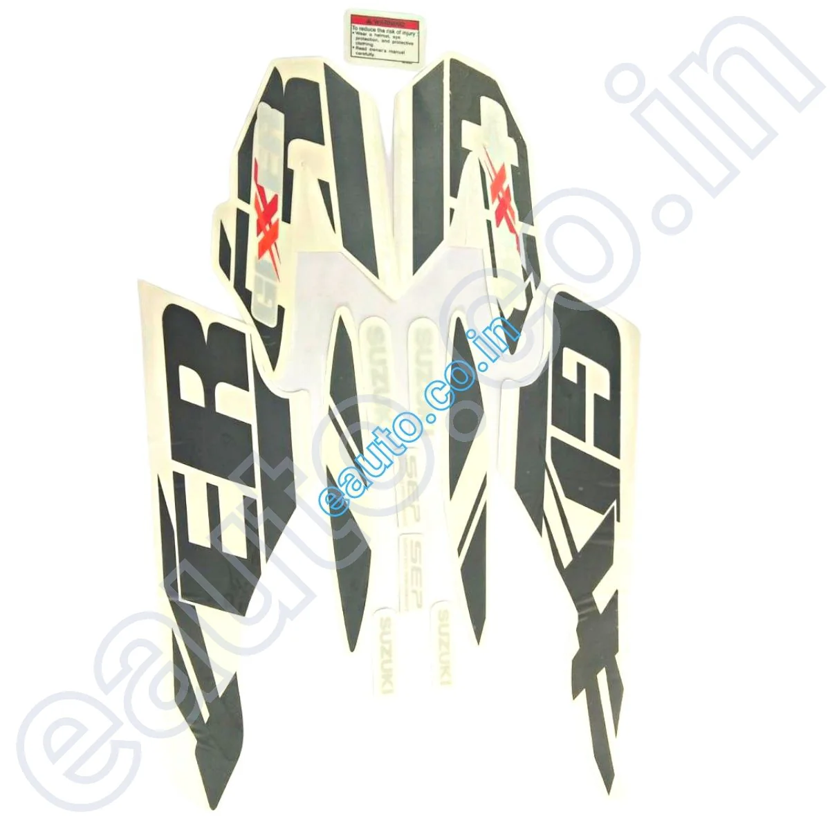 Graphics Sticker Set for Suzuki Gixxer Black Bike | Type 4 | Vinyl Decal Set | 260BA | Both Sides - Image 2
