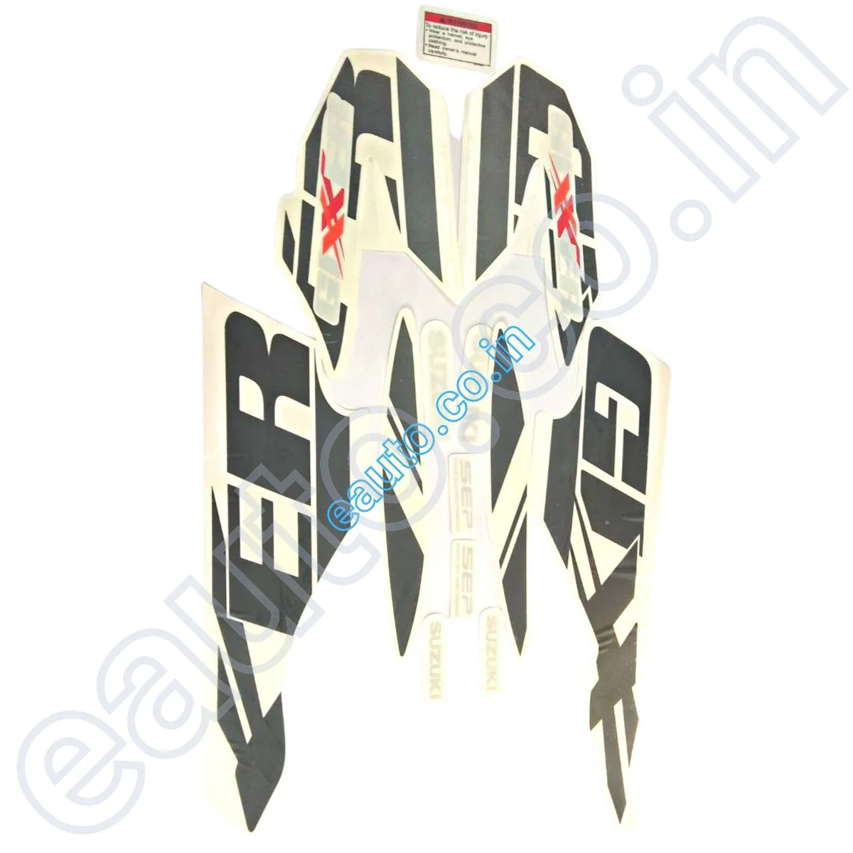 Graphics Sticker Set for Suzuki Gixxer Black Bike | Type 4 | Vinyl Decal Set | 260BA | Both Sides - Image 3