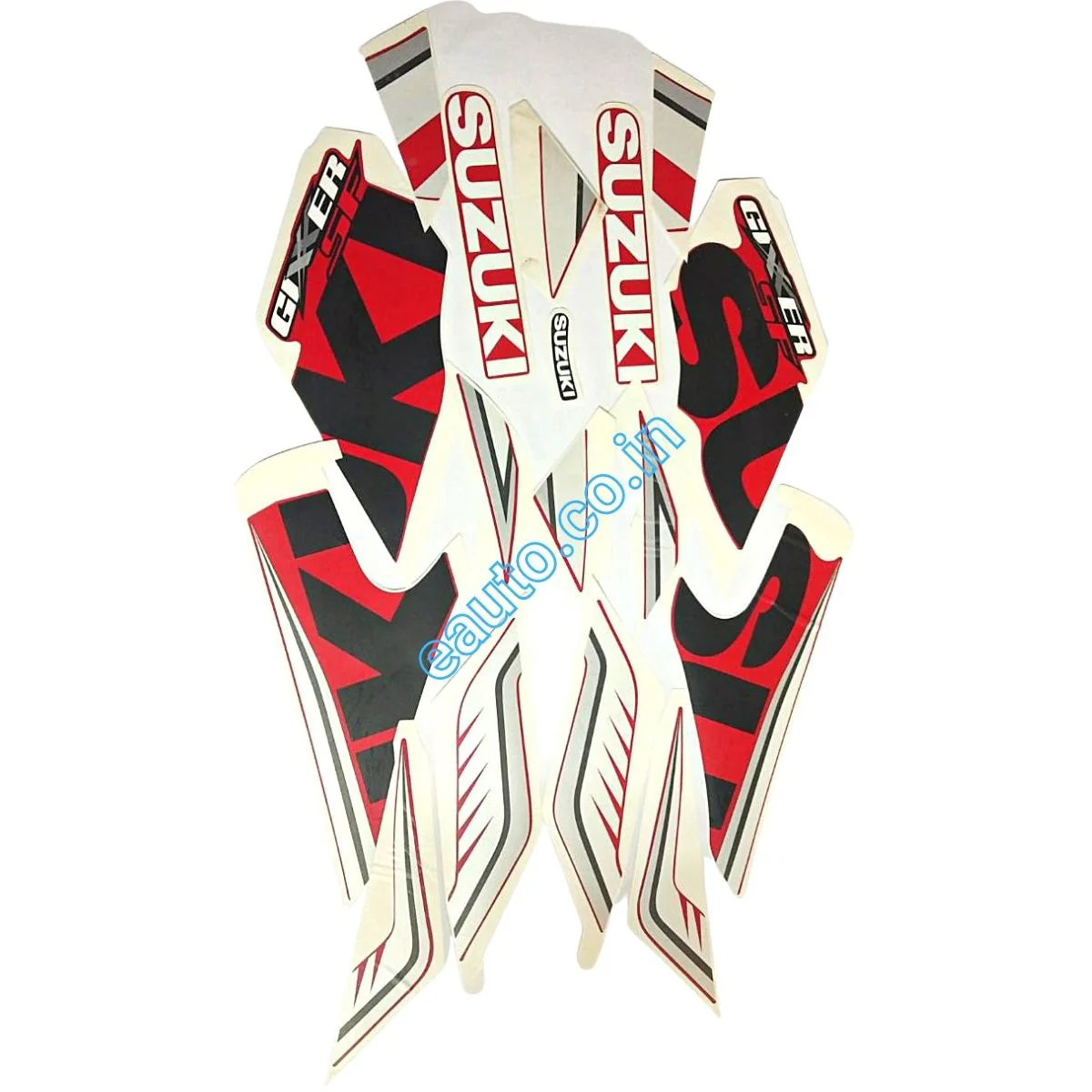 Graphics Sticker Set for Suzuki Gixxer SF RED Bike | Type 2 | Vinyl Decal Set | 260AA | Both Sides
