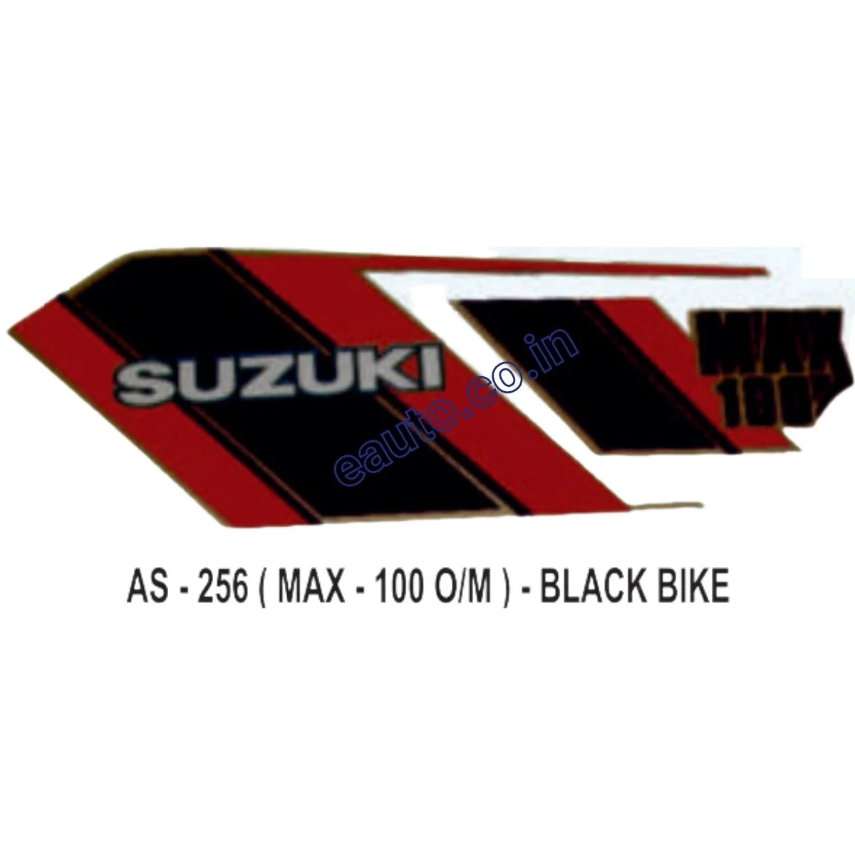 Graphics Sticker Set for Suzuki Max 100 | Old Model | Black Vehicle | Both Sides