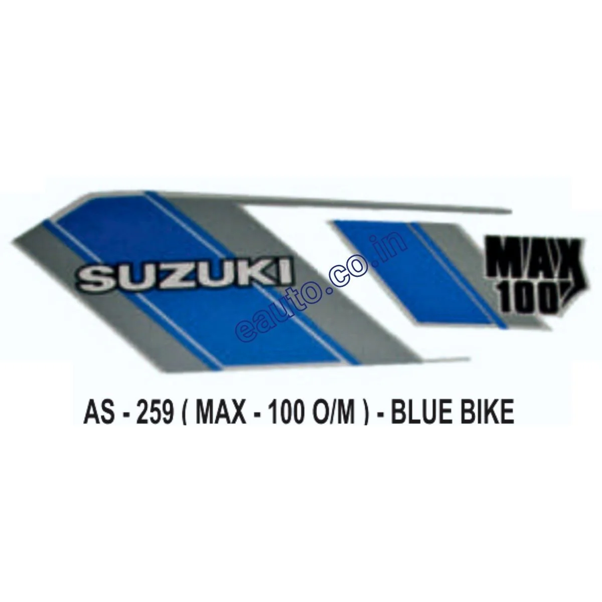 Graphics Sticker Set for Suzuki Max 100 | Old Model | Blue Vehicle | Both Sides