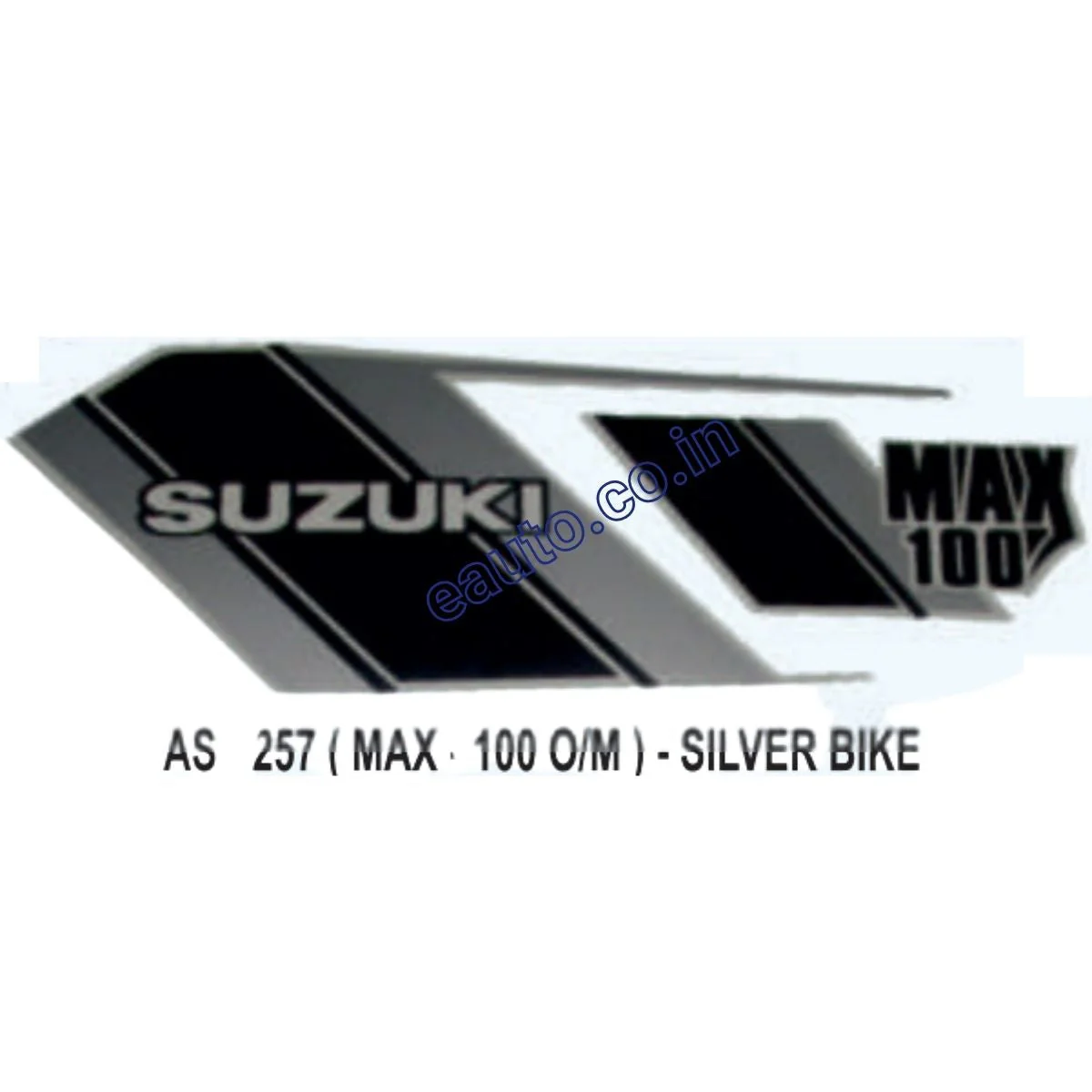Graphics Sticker Set for Suzuki Max 100 | Old Model | Silver Vehicle | Both Sides