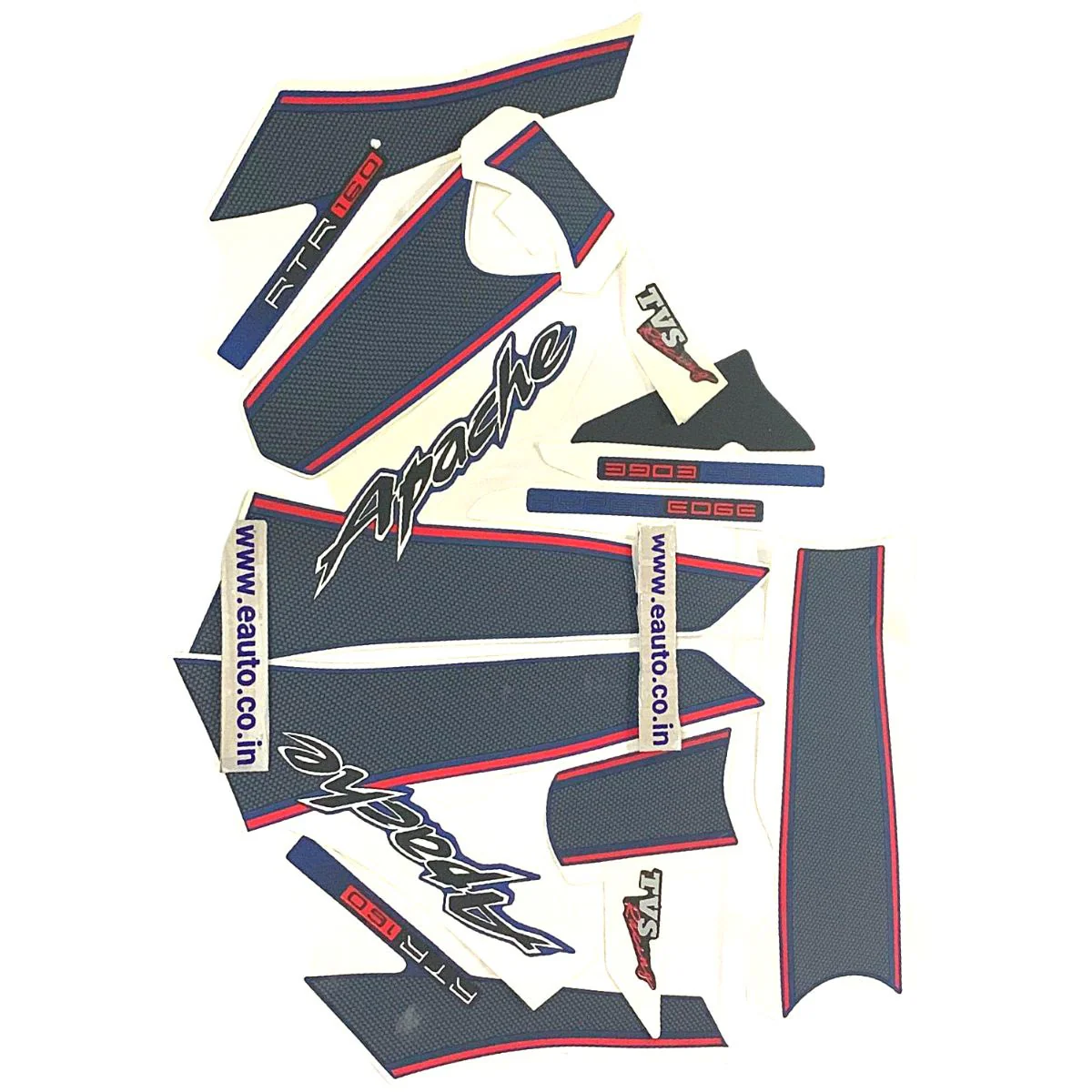 Graphics Sticker Set for TVS Apache RTR 160 | Type 3 | Blue Tank | Vinyl Decal Set | Both Sides