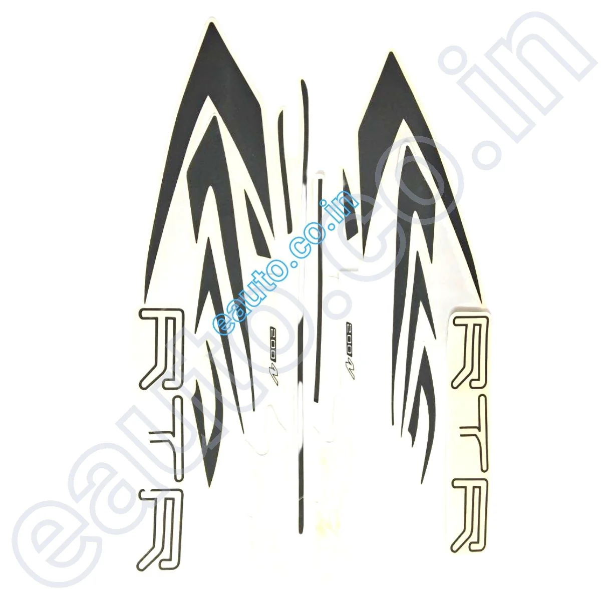 Graphics Sticker Set for TVS Apache RTR 200 4V | Black & Grey | Vinyl Decal Set | 303LA | Both Sides - Image 2