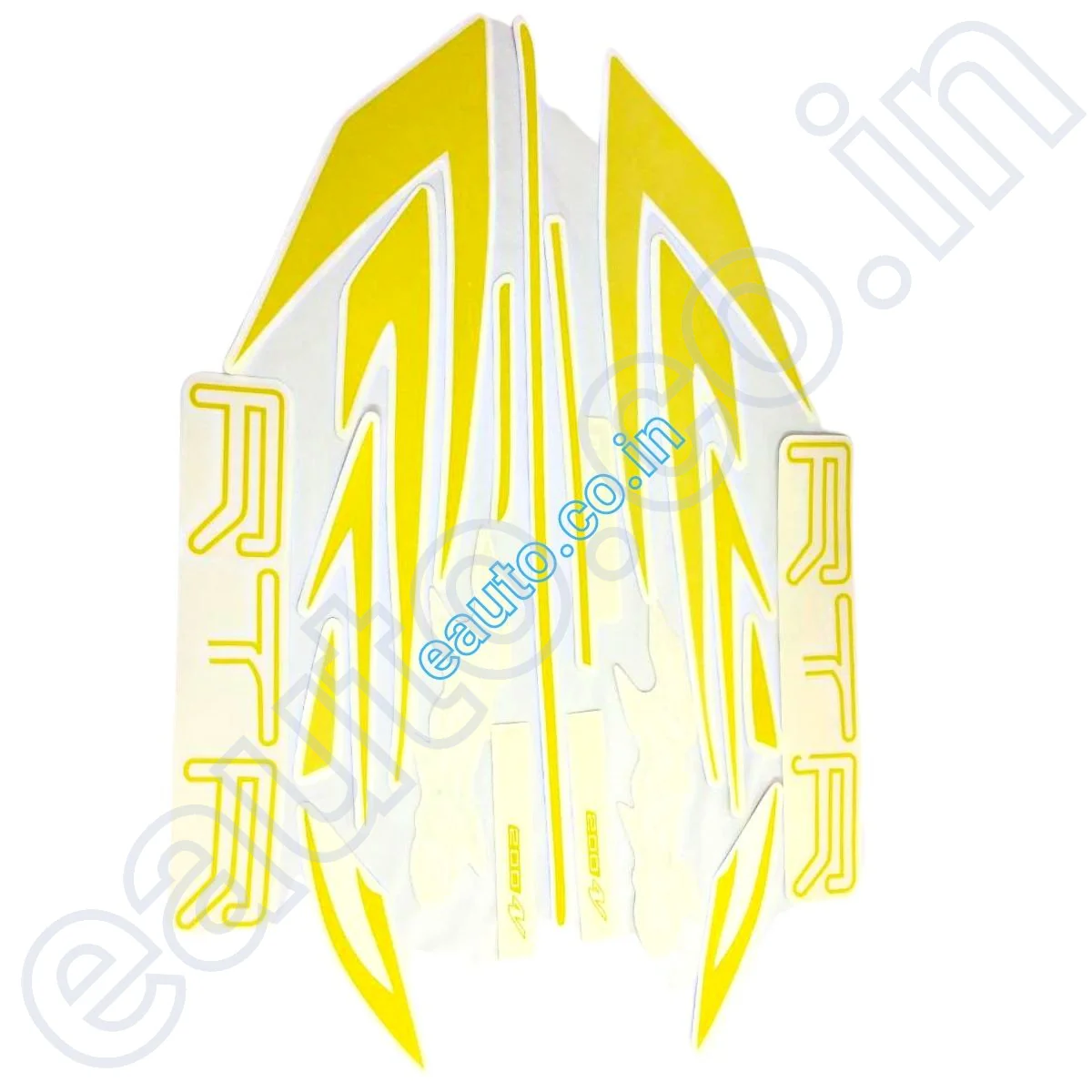 Graphics Sticker Set for TVS Apache RTR 200 4V | Black & Yellow | Vinyl Decal Set | 303LC | Both Sides - Image 2