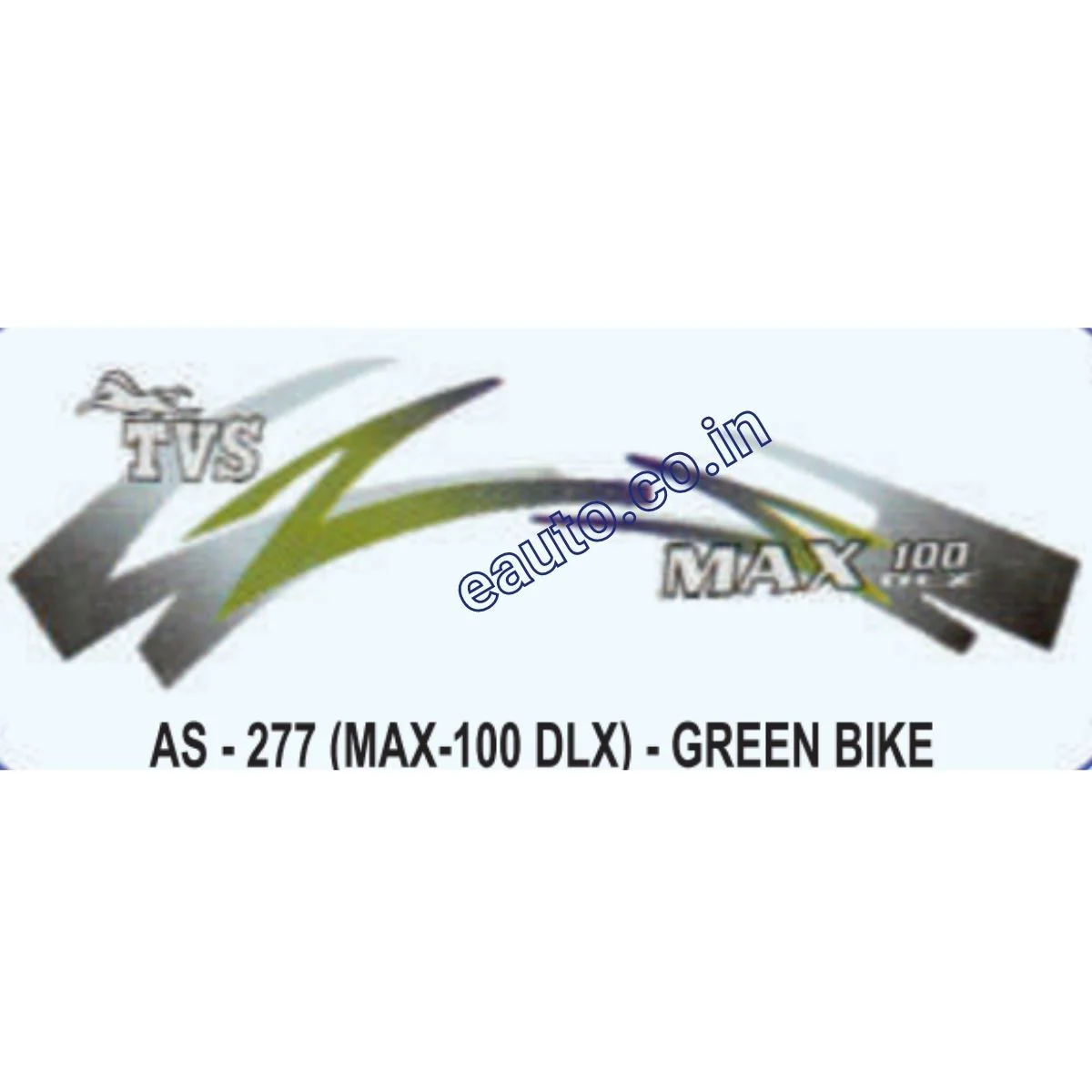 Graphics Sticker Set for TVS Max 100 Deluxe | Green Vehicle | Both Sides