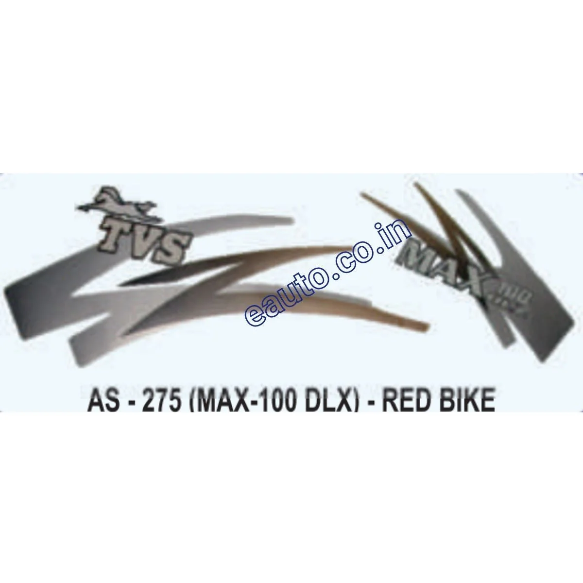 Graphics Sticker Set for TVS Max 100 Deluxe | Red Vehicle | Both Sides