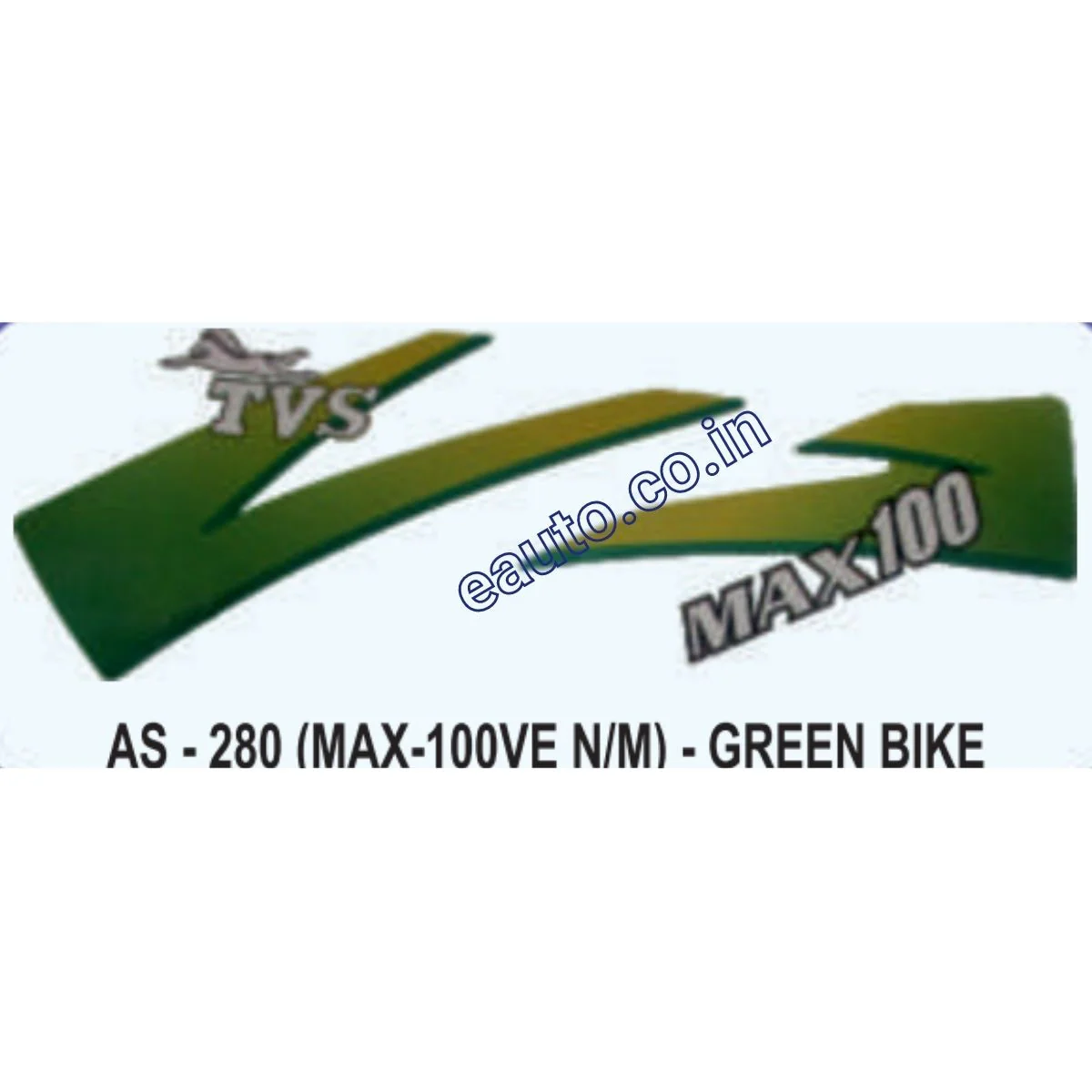 Graphics Sticker Set for TVS MAX 100 | New Model | Green Vehicle | Both Sides