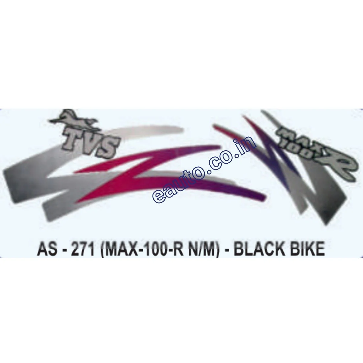 Graphics Sticker Set for TVS Max 100 R | New Model | Black Vehicle | Both Sides