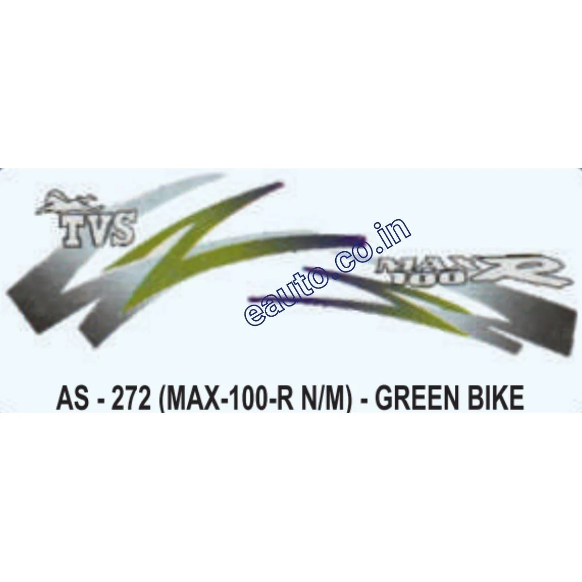 Graphics Sticker Set for TVS Max 100 R | New Model | Green Vehicle | Both Sides