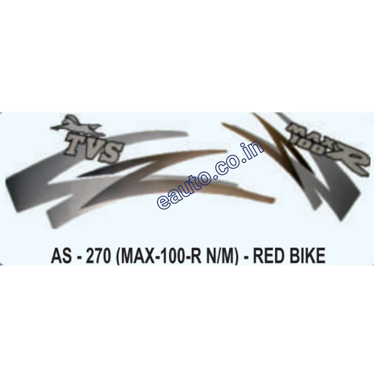 Graphics Sticker Set for TVS Max 100 R | New Model | Red Vehicle | Both Sides