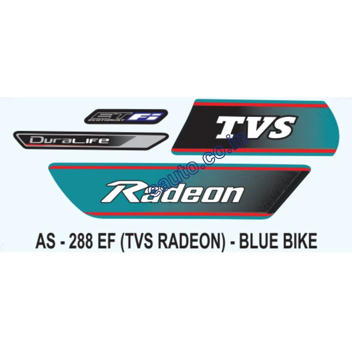 Graphics Sticker Set for TVS Radeon Fi | Blue Vehicle | Both Sides