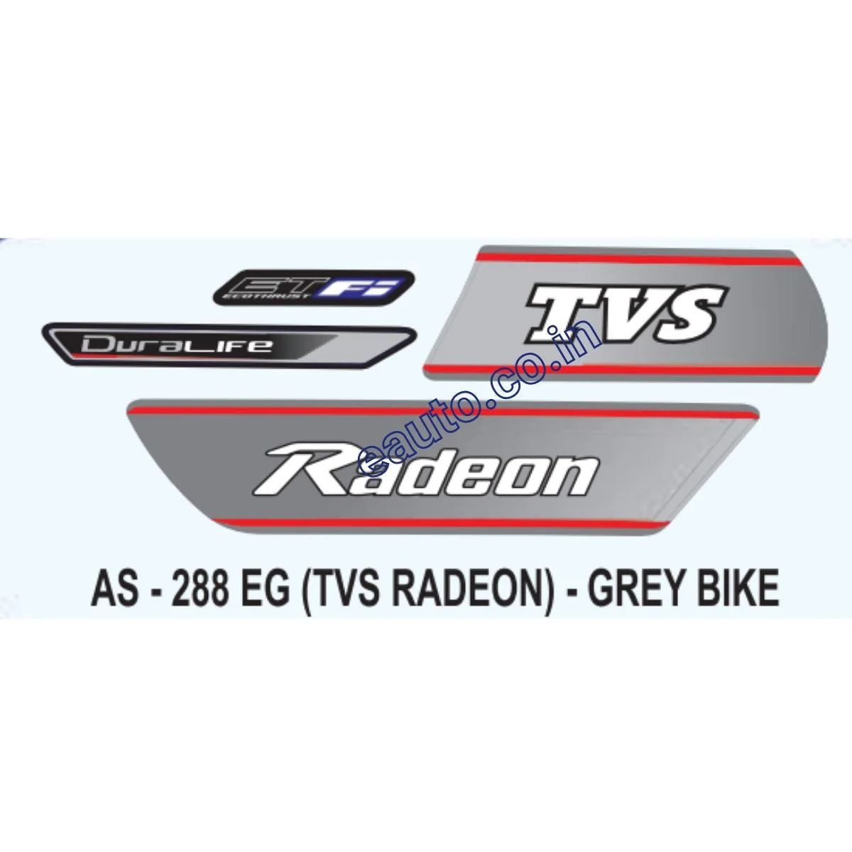 Graphics Sticker Set for TVS Radeon Fi | Green Vehicle | Both Sides