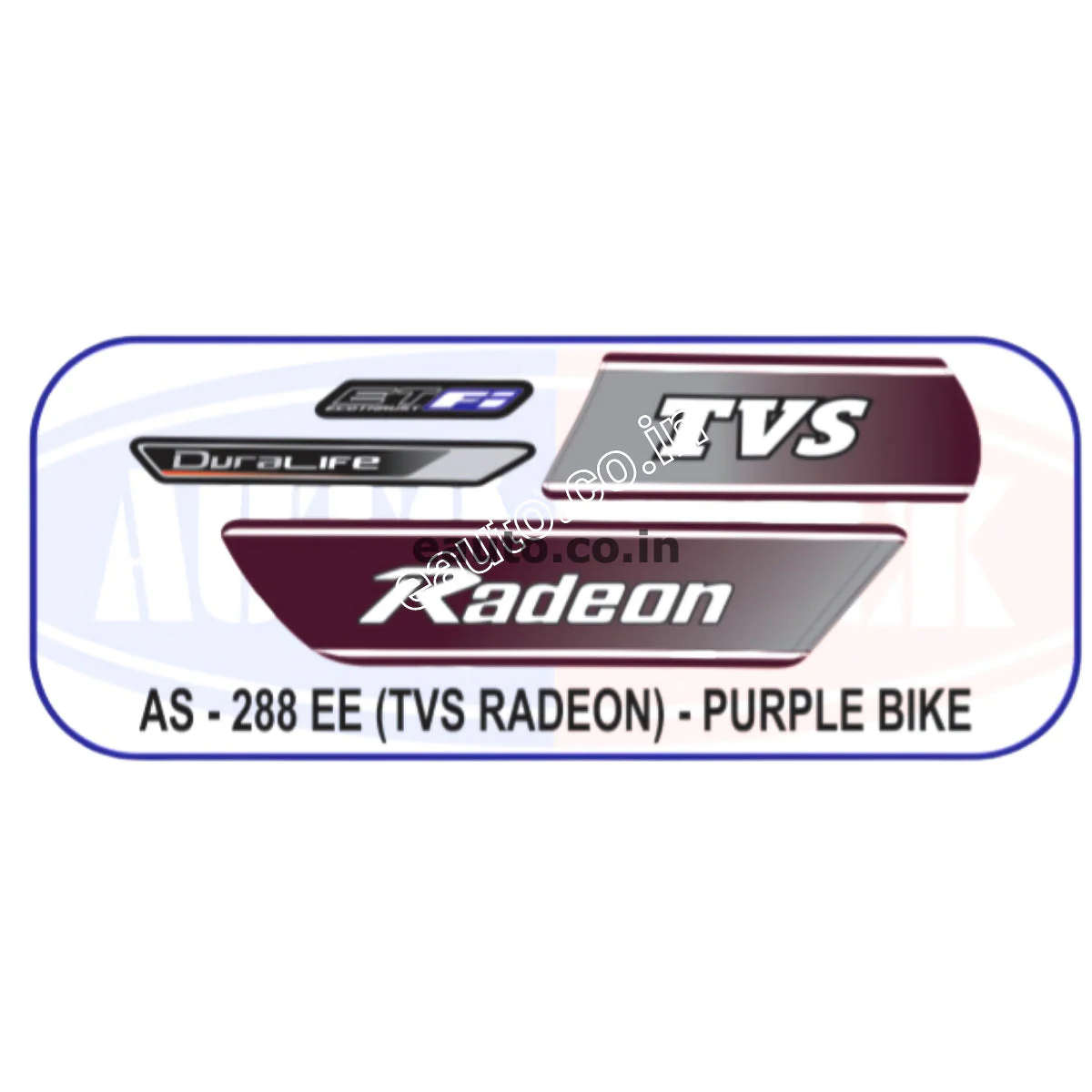 Graphics Sticker Set for TVS Radeon Fi | Purple Vehicle | Both Sides