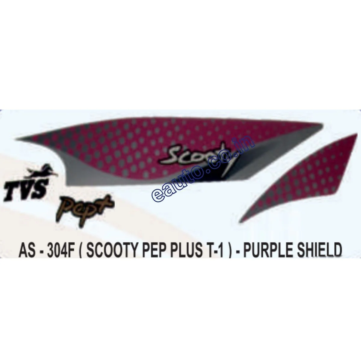 Graphics Sticker Set for TVS Scooty Pep Plus | Type 1 | Purple Sticker | Both Sides