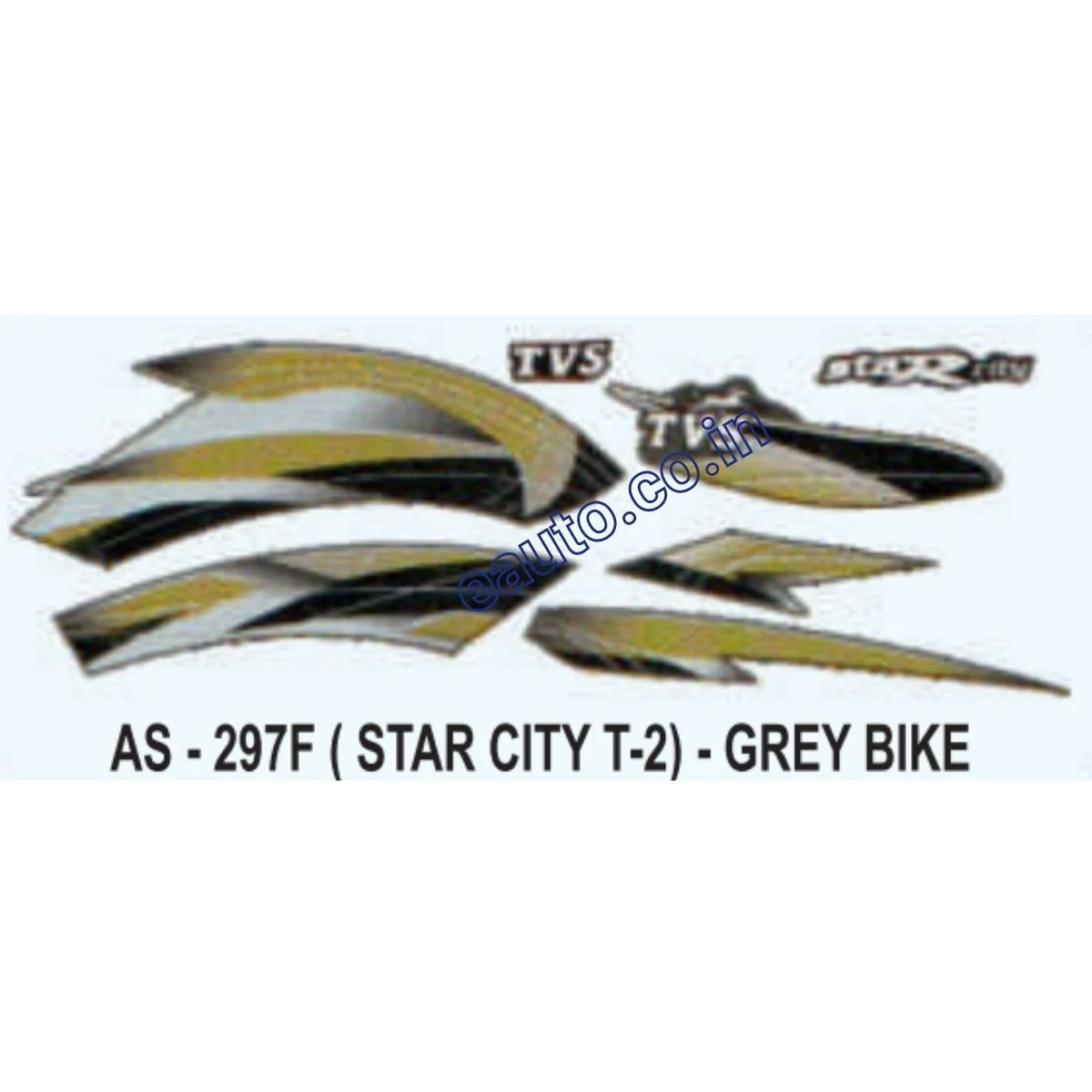 Graphics Sticker Set for TVS Star City | Type 2 | Grey Vehicle | Both Sides