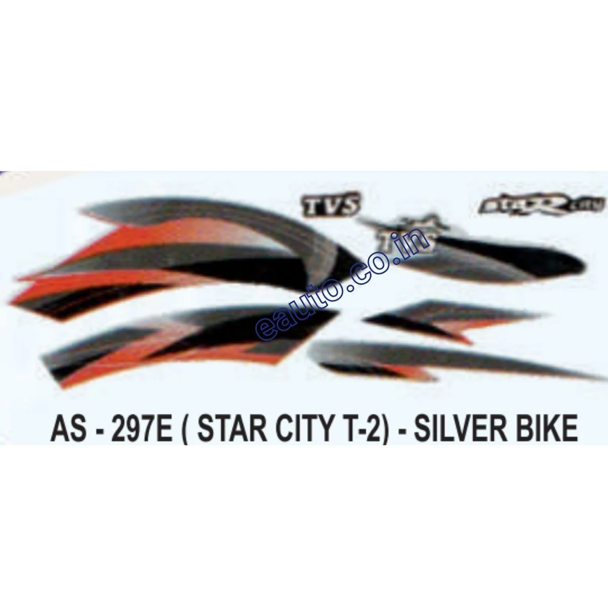 Graphics Sticker Set for TVS Star City | Type 2 | Silver Vehicle | Both Sides
