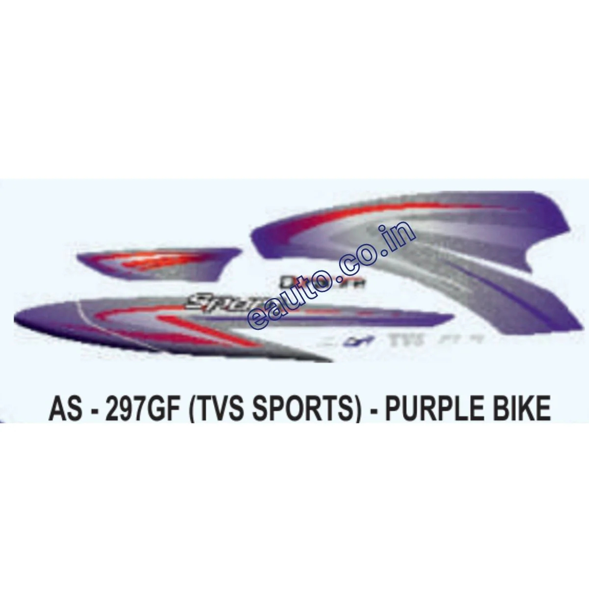 Graphics Sticker Set for TVS TVS Sports | Purple Vehicle | Both Sides