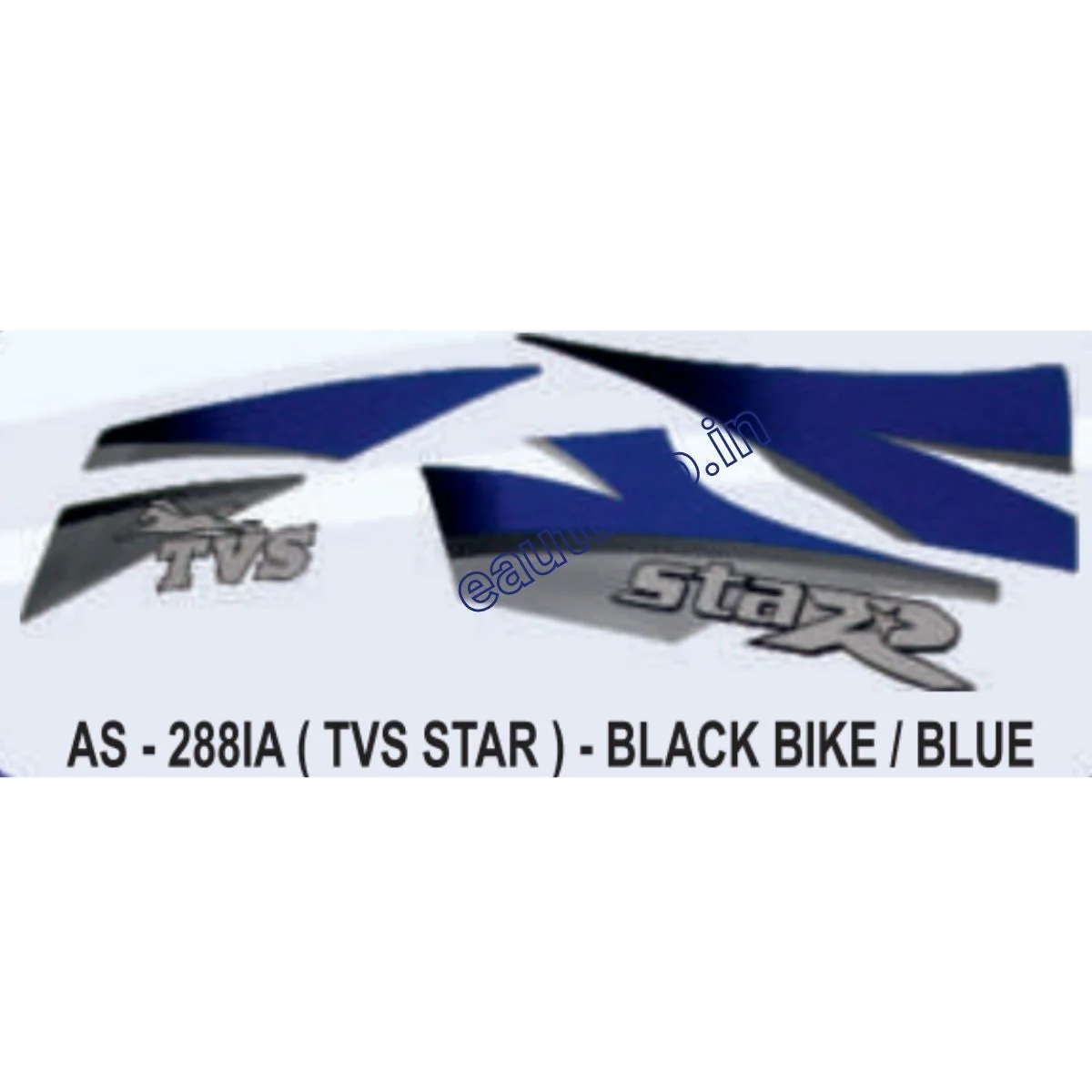 Graphics Sticker Set for TVS TVS Star | Black Vehicle | Blue Sticker | Both Sides