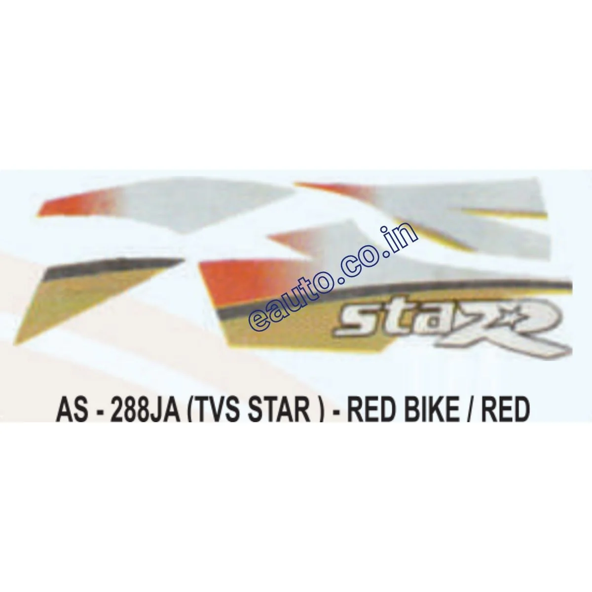 Graphics Sticker Set for TVS TVS Star | Red Vehicle | Red Sticker | Both Sides