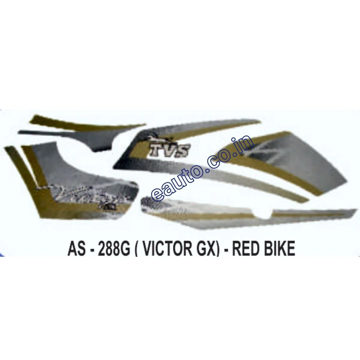 Graphics Sticker Set for TVS Victor GX | Red Vehicle | Both Sides