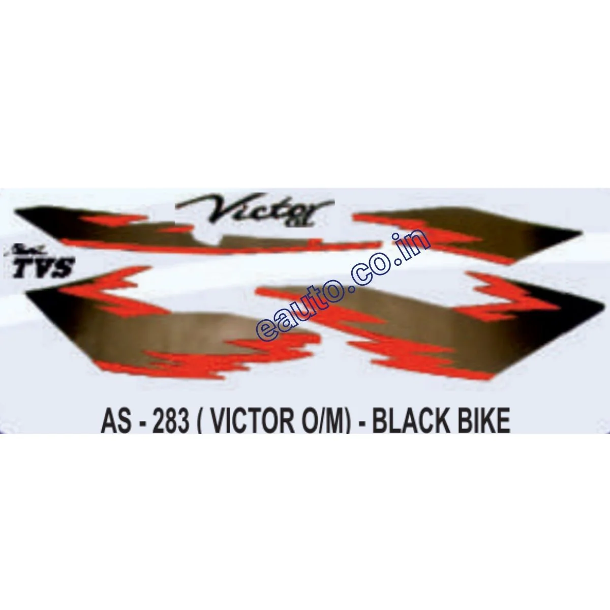 Graphics Sticker Set for TVS Victor | Old Model | Black Vehicle | Both Sides