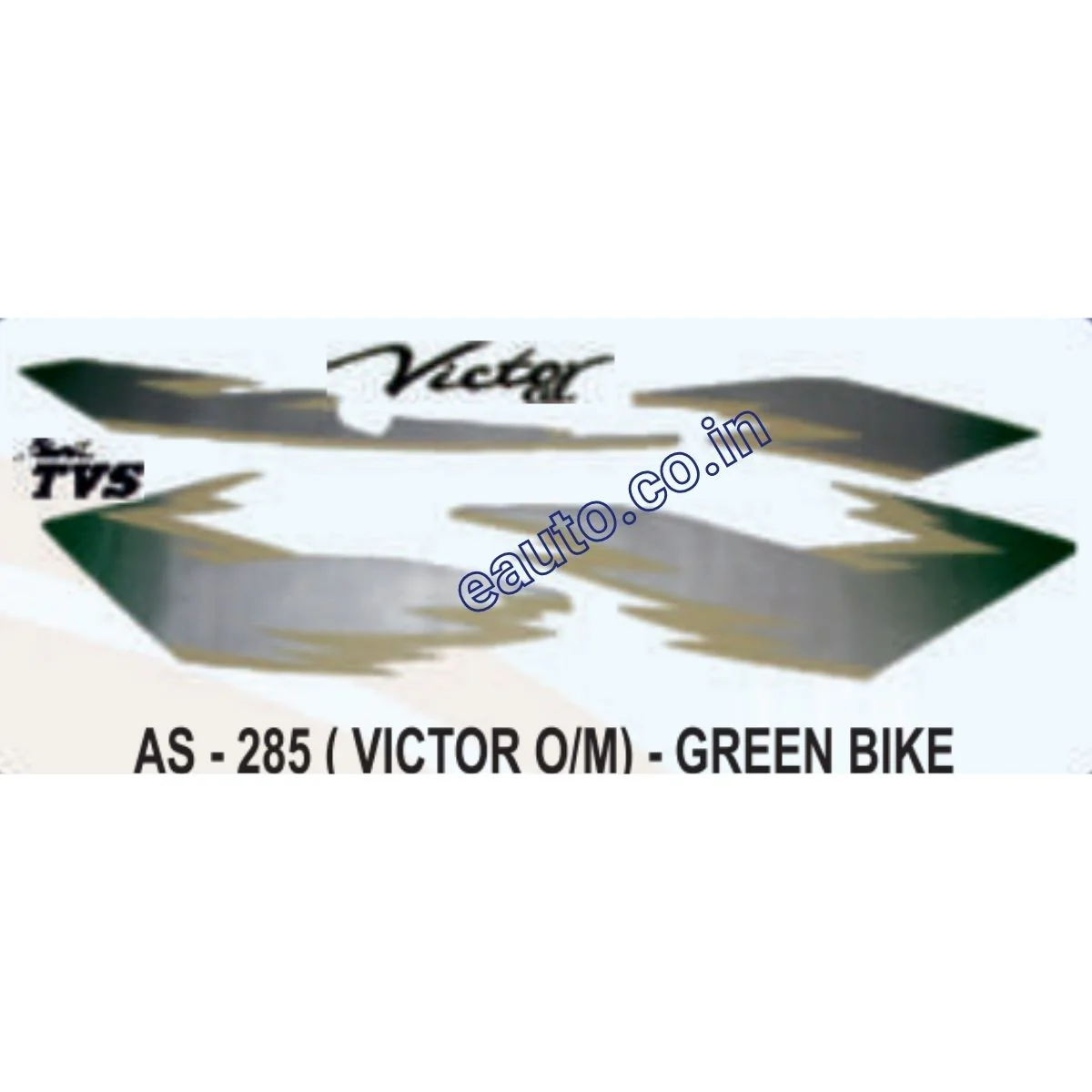Graphics Sticker Set for TVS Victor | Old Model | Green Vehicle | Both Sides