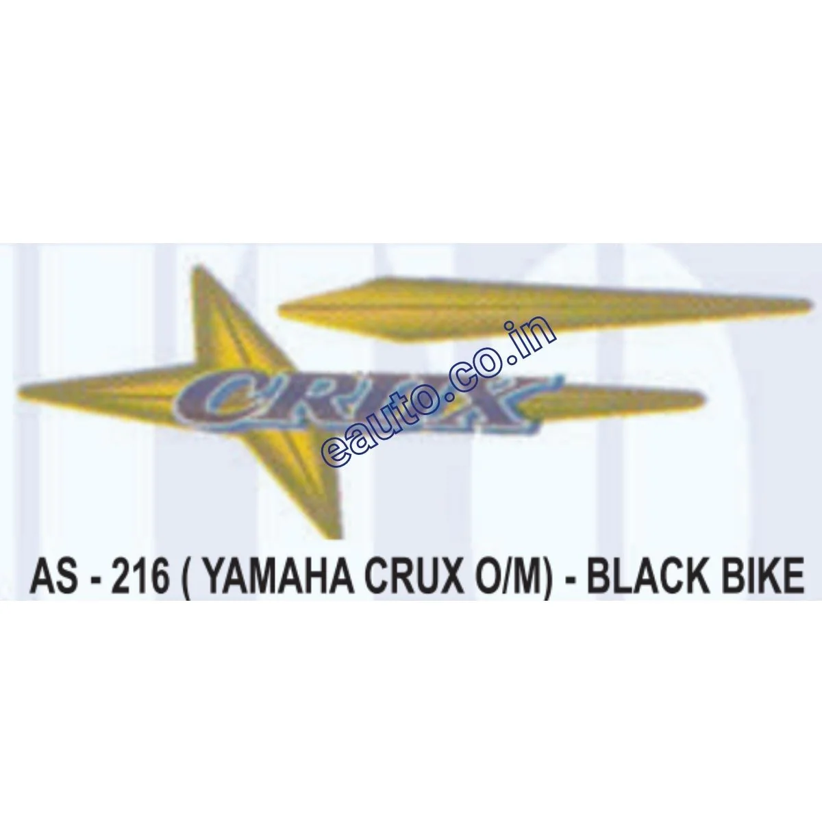 Graphics Sticker Set for Yamaha Crux | Old Model | Black Vehicle | Both Sides