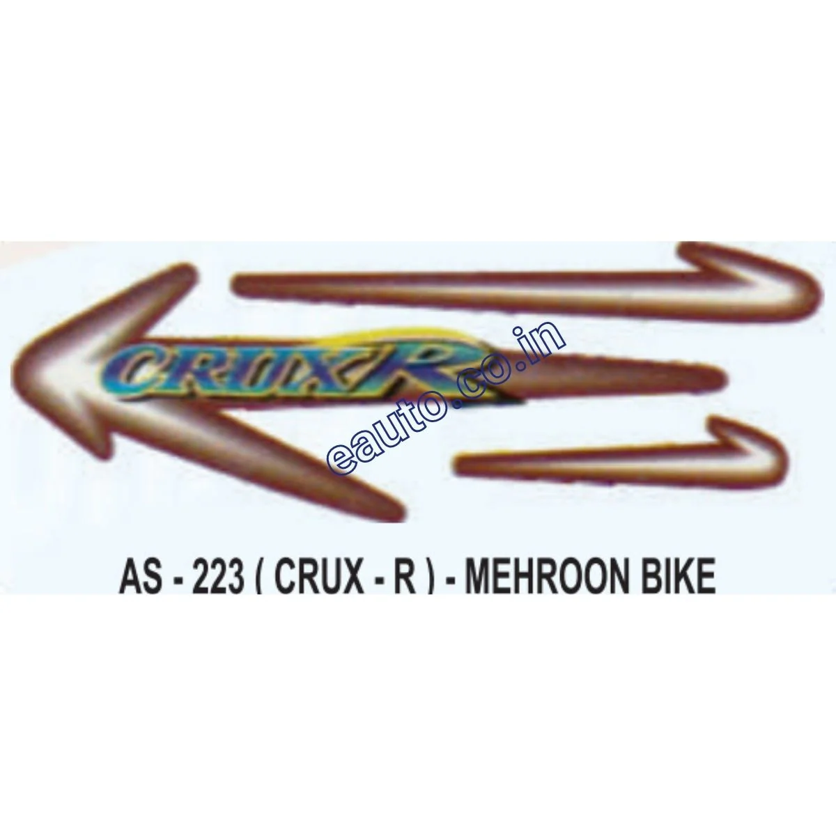 Graphics Sticker Set for Yamaha Crux R | Mehroon Vehicle | Both Sides