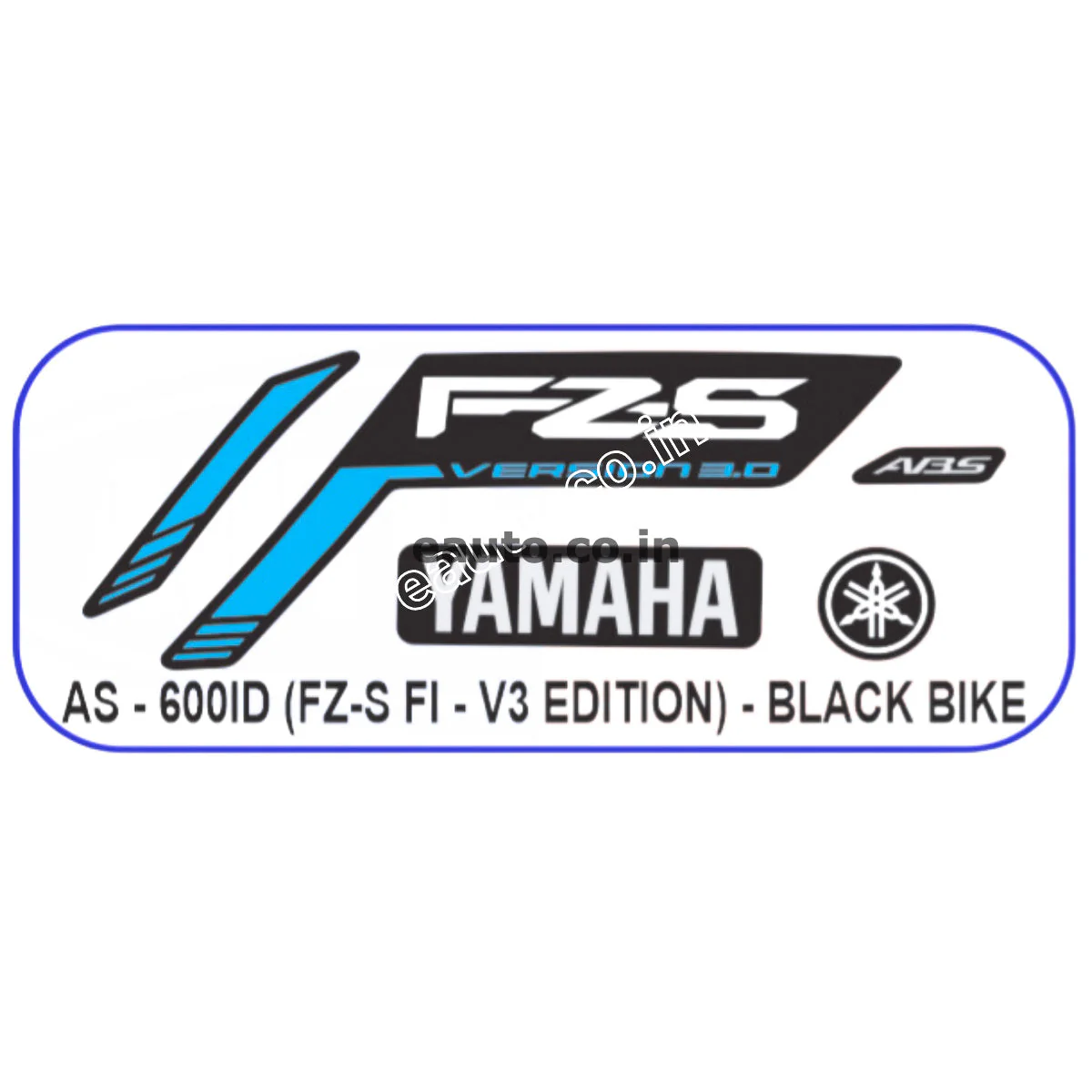 Graphics Sticker Set for Yamaha FZ-S Fi | V3 Edition | Black Vehicle | Both Sides
