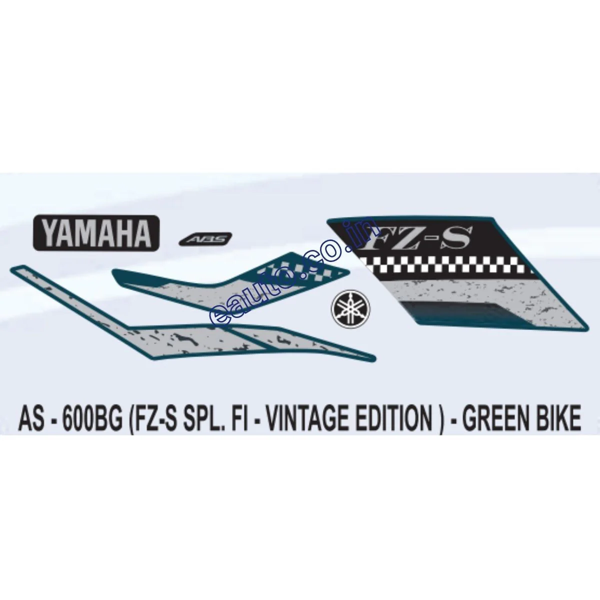 Graphics Sticker Set for Yamaha FZ-S SPL FI | Green Vehicle | Both Sides