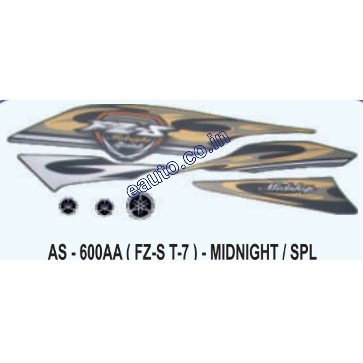 Graphics Sticker Set for Yamaha FZ-S | Type 7 | Midnight | SPL Vehicle | Both Sides