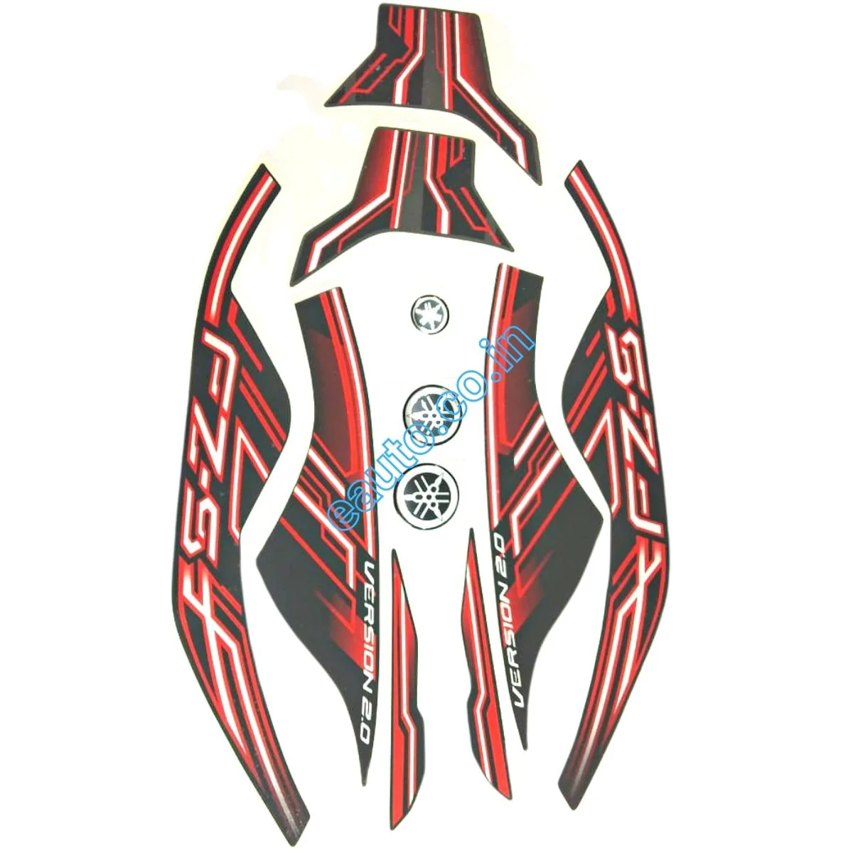 Graphics Sticker Set for Yamaha FZ-S | Type 8 | Black & Orange Sticker | Vinyl Decal Set | 600CB | Both Sides